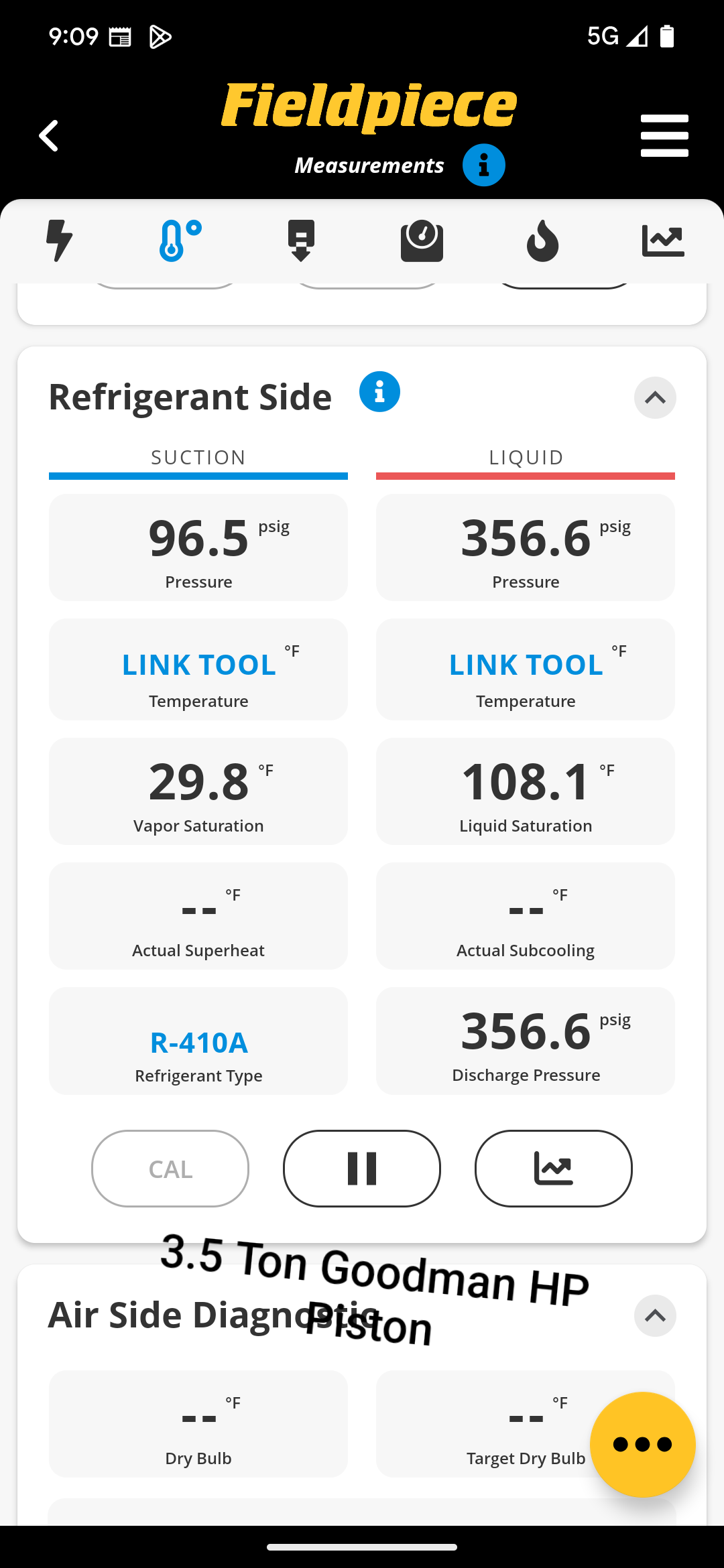Completed AC tune up for 3.5 Ton Goodman heat pump system

Replaced 20x20x1 filter
Indoor and outdoor coils in good condition 
Inspected wiring, controls, electric motors and components; he currently has a z wave thermostat but z wave is not set up. Recommended WiFi smart thermostat for better control of electric heat use. (Based on outdoor temperature) Will result is savings in winter, 
Measured temperature split and static pressure 
Inspected drains; cleared EZ trap
Checked integrity of compressor motor (mega ohm test)

Assessed refrigerant charge checked pressures. 

Also discussed and left (2) estimates for air treatment systems.
1. APCOX whole home air treatment system
2. APCOX whole home air treatment system PLUS air ionizer which will help filter collect more particles. 

Heat pump operating well at this time. 