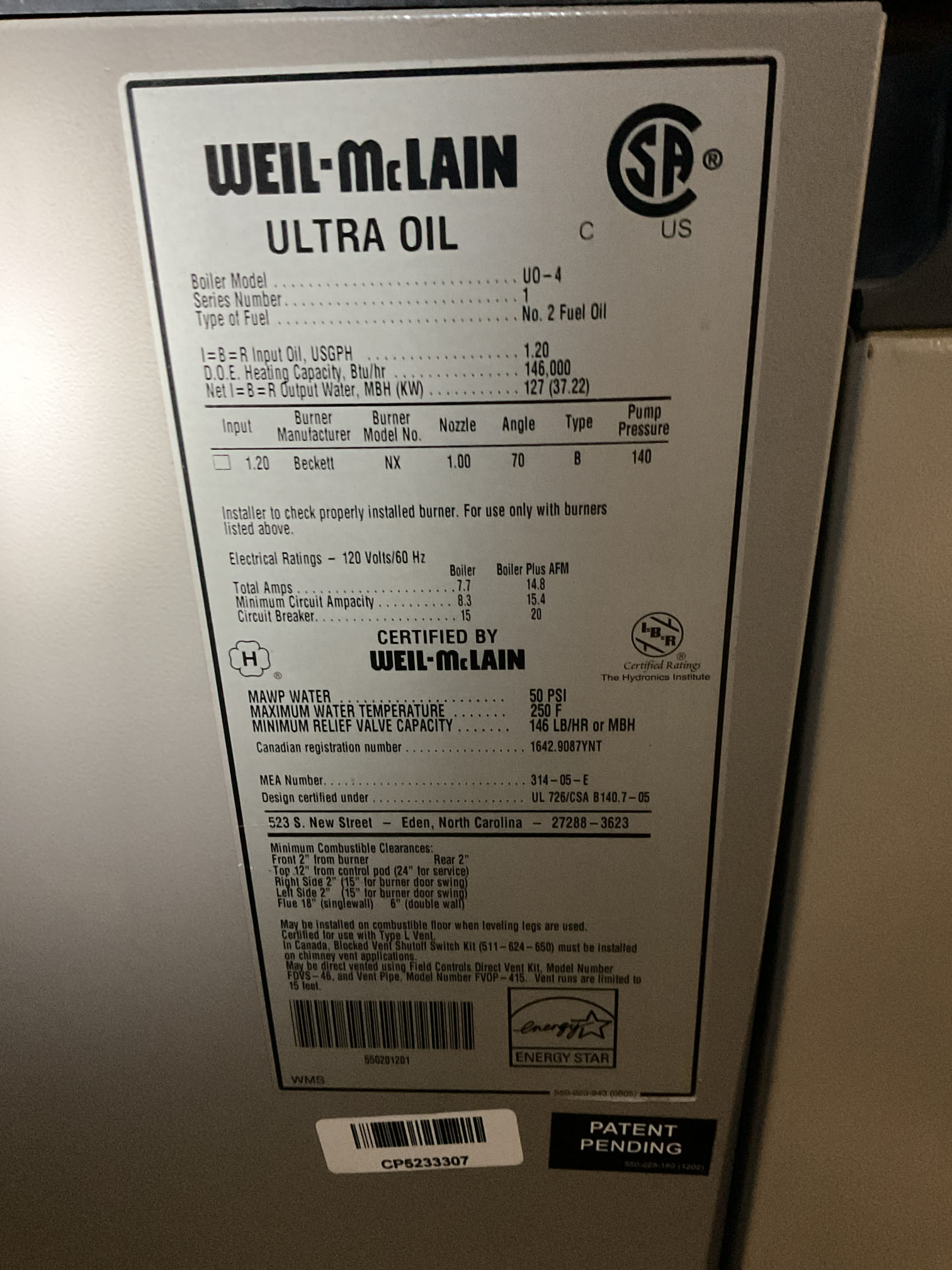 I arrived to the customers home to work on their oil fired boiler , It’s 14 years old. I started with inspecting for water leaks, and checked all the copper line joints. I checked the temperature pressure gauge. I checked connections and voltages on the boiler and inspected the aqua stat and circulators. I inspected  the heat  exchanger and cleaned and inspected the flue pipe for corrosion and holes. I made sure the chimney was clear. I replaced the oil filter, the strainer and nozzle . I cleaned and set the electrodes for proper gapping for proper system operation. I bled  the oil burner and tested for combustion and checked the return and supply pipes . Everything is working fine with oil fired boiler at this time of service. Collected for 299.00 service contract renewal . 