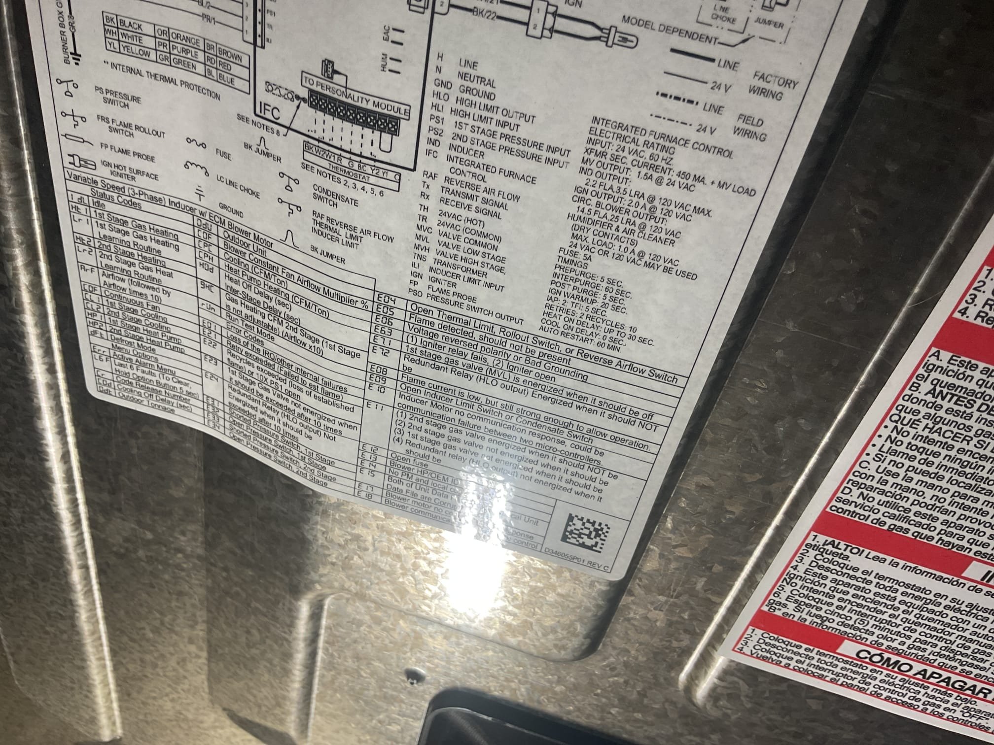 Fully assessed e09 error code. Found that after taking to homeowner he had lifted the condensation pump and it had started working. Shortened up both 3/4” pvc drain lines going into pump and installed unions. Also shortened rubber drain lines inside gas furnace. Ran gas furnace for about 20 minutes, no issues. Performed combustion test. Gas furnace is working properly at time of service. System installed 6/17/24. No charge. Fully assessed e09 error code. Found that after taking to homeowner he had lifted the condensation pump and it had started working. Shortened up both 3/4” pvc drain lines going into pump and installed unions. Also shortened rubber drain lines inside gas furnace. Ran gas furnace for about 20 minutes, no issues. Performed combustion test. Gas furnace is working properly at time of service. System installed 6/17/24. No charge.