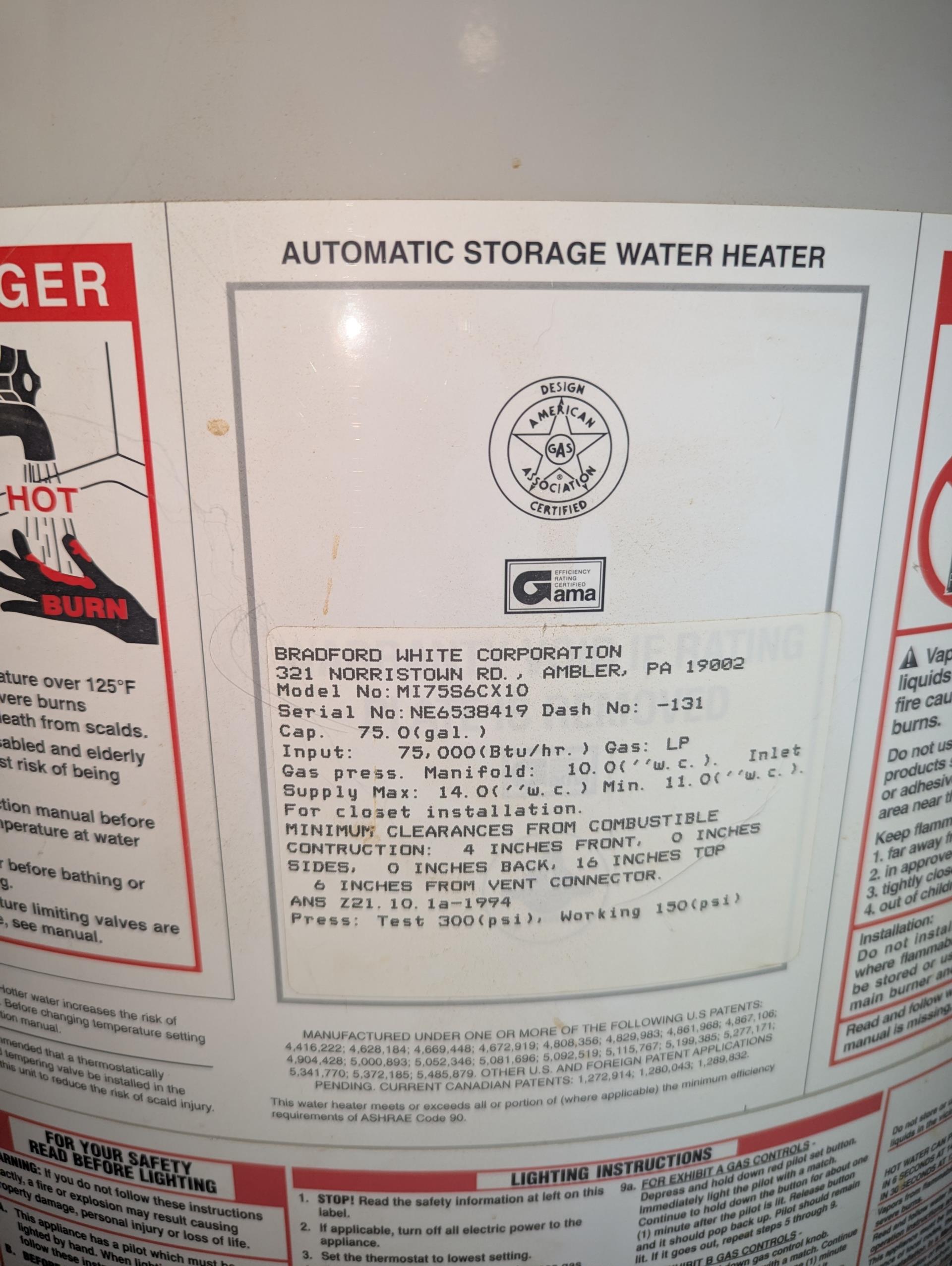 The issue is with the fact that in these weeks where there is no demand for cooling from the first floor thermostat the AC does not run and therefore no cooling is running at all. I showed her where a the (2) supplies are in the basement and where the dampers are. They are currently closed. 

There is a plug in dehumidifier which IS running the discharge air of which is 92°F which will cause the basement to warm slightly.

There is no equipment malfunctioning whether it be new system or others system in the dwelling. 

75 Gallon propane atmospheric water heater dates to 1996. Some soot and corrosion near flue piping. Recommend replacing water heater provided email estimate for Bradford white 75 gallon water heater (6 year tank warranty)  and an estimate for Rheem Ikonic tankless water heater. 

We will email Rheem (8 year tank warranty) 75 gallon atmospheric propane water heater quote as soon as we can get pricing.

They also are interested in solving the issue of the master bathroom t