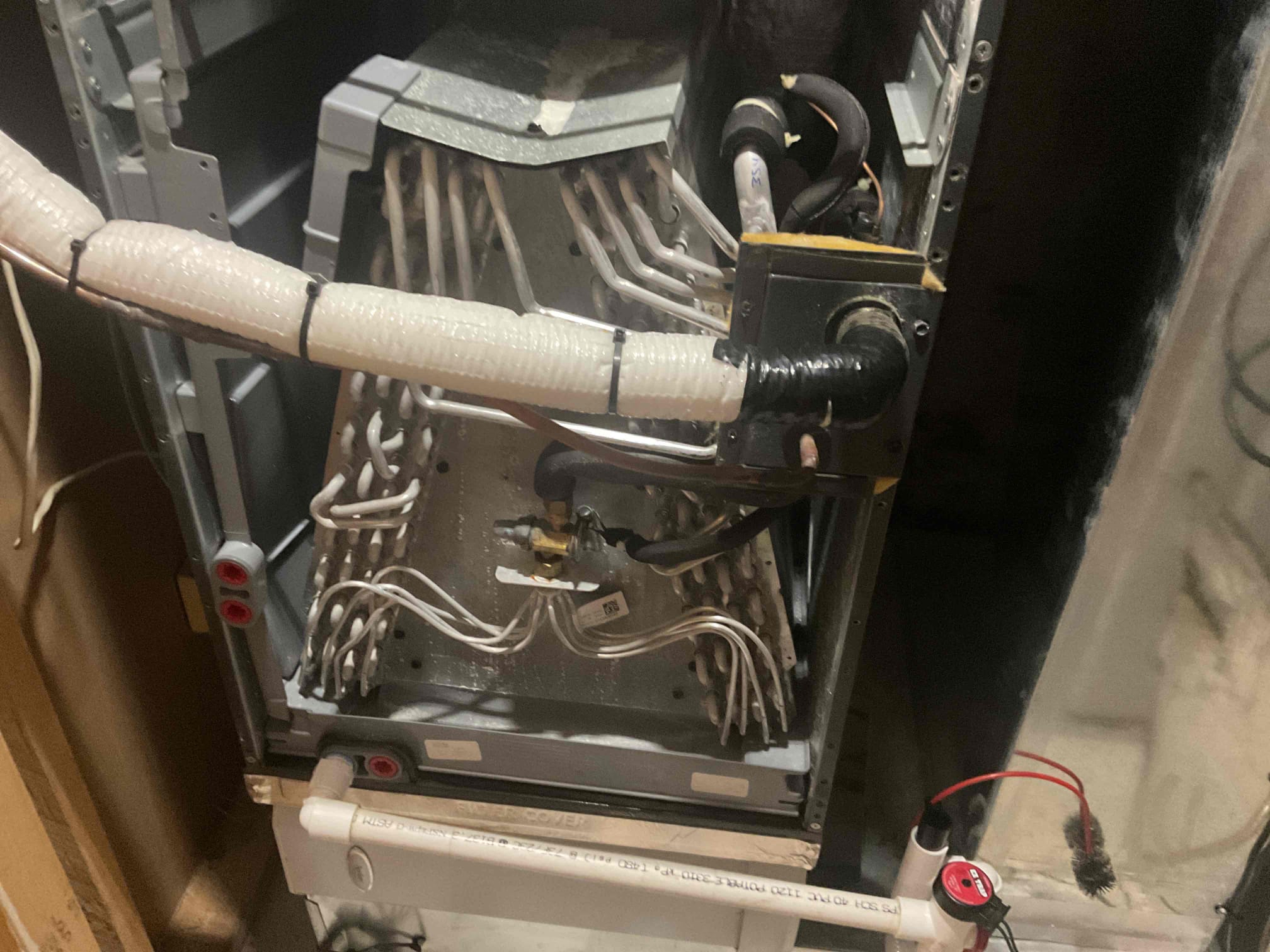 Performed precision heat tune up on amana heat pump system. Aprilaire 313 filter is clean. Checked all electrical connections and components. Checked temperature rise. Talked to mark about duct work. Explained to him that replacing all the duct work would be at least $6,000.00. Recommend to him to consider the uv lights that the previous tech recommended. Also found no surge protection on blower motor. Recommend installing Ecm surge protector for blower motor. Checked refrigerant pressures and temperatures at indoor and outdoor units. Heat pump is working properly at time of service. Mark is going to talk to his wife and get back to us.  Performed precision heat tune up on amana heat pump system. Aprilaire 313 filter is clean. Checked all electrical connections and components. Checked temperature rise. Talked to mark about duct work. Explained to him that replacing all the duct work would be at least $6,000.00. Recommend to him to consider the uv lights that the previous tech recommended. Also found no surge protection on blower motor. Recommend installing Ecm surge protector for blower motor. Checked refrigerant pressures and temperatures at indoor and outdoor units. Heat pump is working properly at time of service. Mark is going to talk to his wife and get back to us.