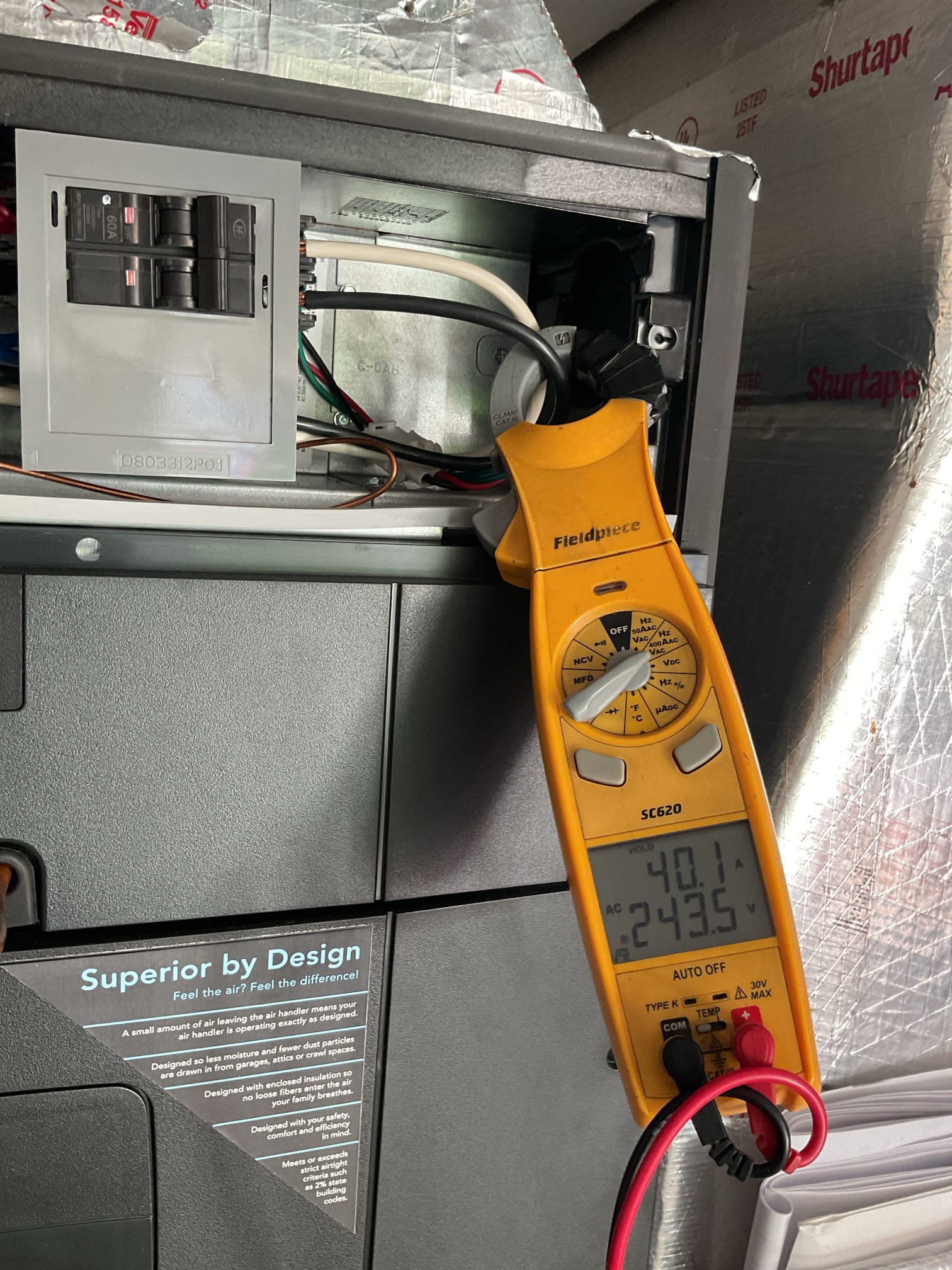 Luis 10-17-25 performed heat pump inspection of trane variable speed heat pump. Check all electrical connections and components. Replacement of air filter 20x22x1 test back up heat 10 kw ok. Inspect all sensors and inputs/outputs from indoor/outdoor inverter, used Trane tech communication app to test system and check for any error codes, system, shows no issues with zero error codes. Test heat pump operation tee or rise 21 degrees 67/88 compressor amps and voltage ok. Refrigerant levels and pressures within service manufacturer specifications.  Customer currently has heat pump to off position. 