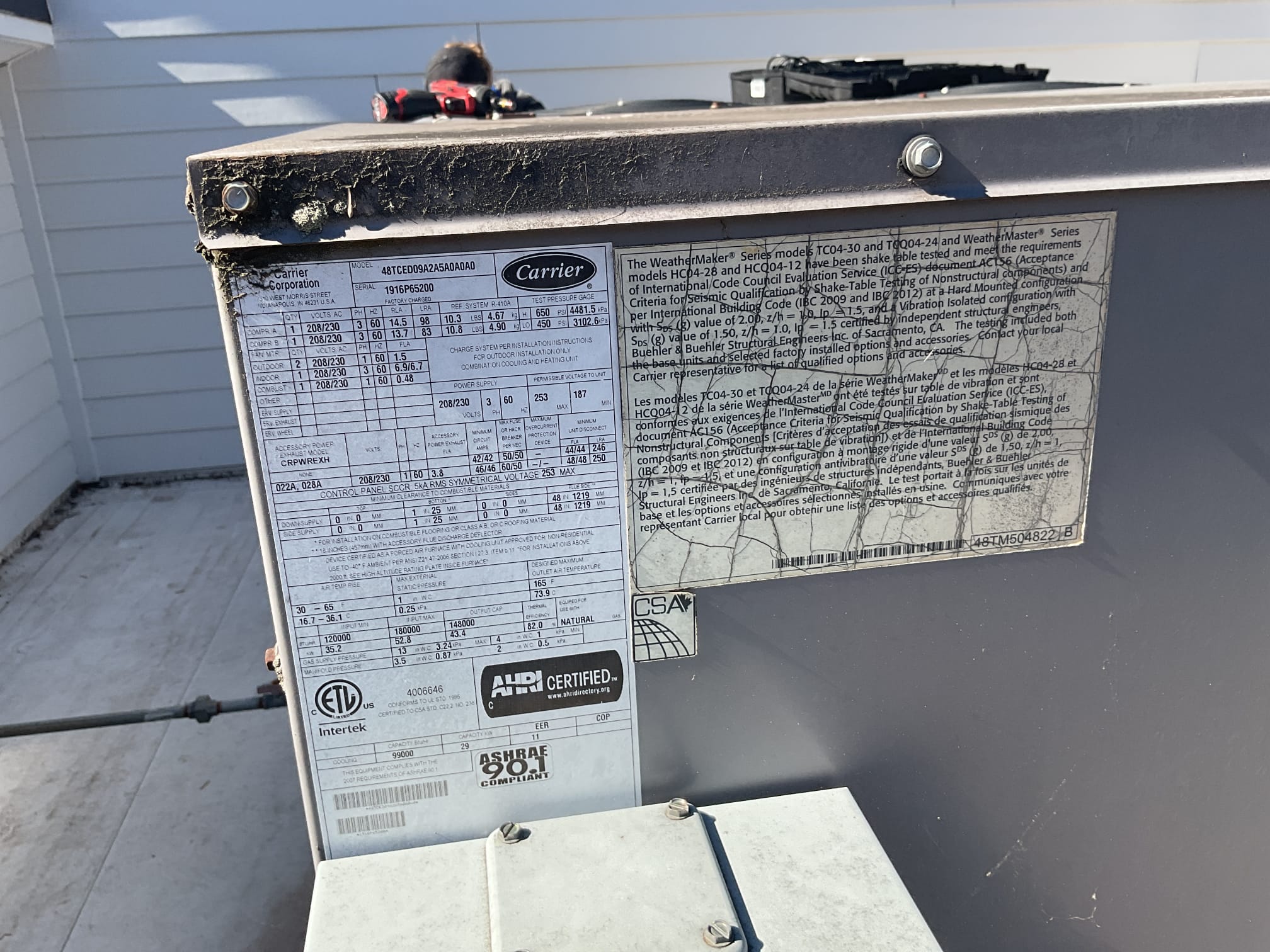 Performed precision heat tune up on trane roof top unit. 2” air filters were just replaced. Found belt was freyed and needs replaced. Provided estimate.  Inspected burners. Checked temperature rise. Checked all electrical connections and components. Performed combustion test. Gas roof top is working properly at time of service.  Performed precision heat tune up on trane roof top unit. 2” air filters were just replaced. Found belt was freyed and needs replaced. Provided estimate.  Inspected burners. Checked temperature rise. Checked all electrical connections and components. Performed combustion test. Gas roof top is working properly at time of service.