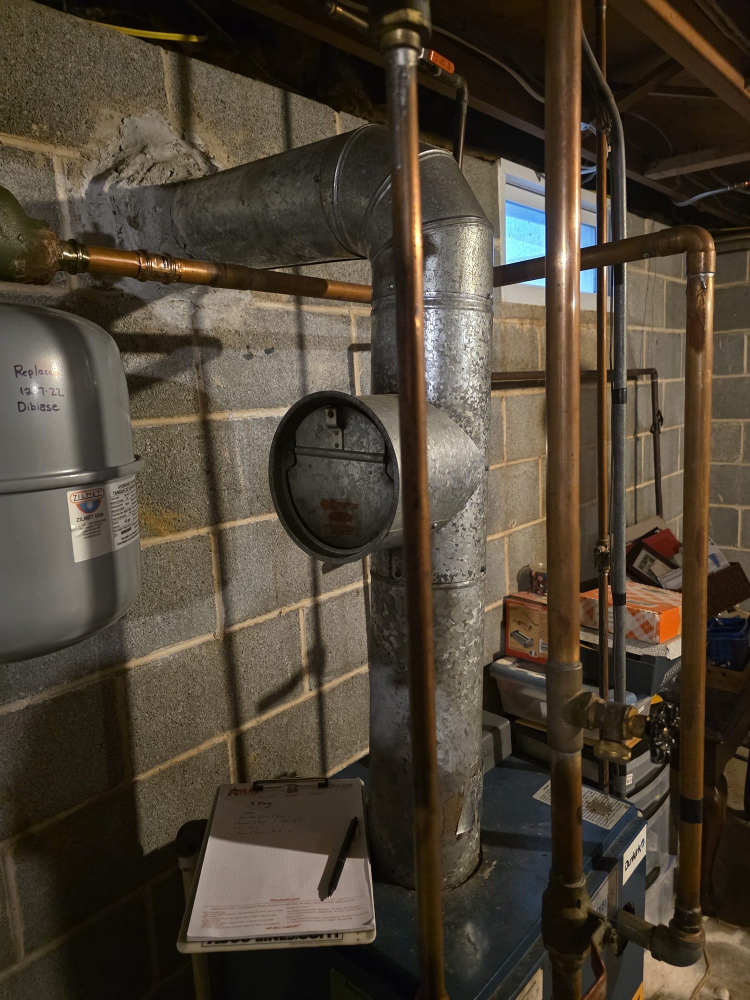 Reviewed equipment with Chuck to determine the best solution for thehome.  Recommended propane Laars boiler and fuel conversion as best option.  Will provide and email options to Chuck.