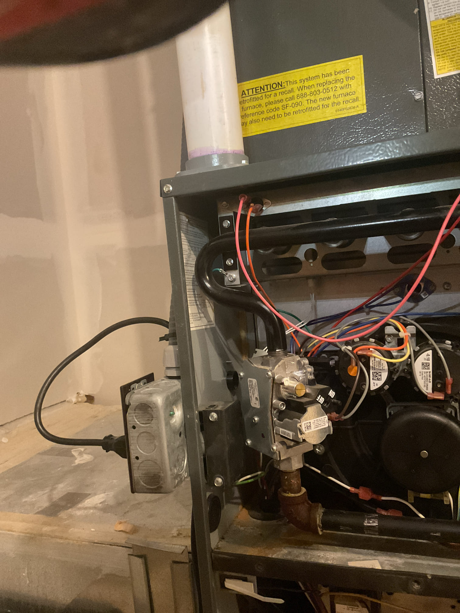 Performed precision heat tune up on Goodman gas furnace. 16x25x1 air filter is ok. Checked all electrical connections and components. Checked temperature rise. Cleaned flame sensor. Checked resistance of hot surface igniter. Found gas valve is getting some rust along with gas piping below it. Provided estimate to install inline drain assembly for intake. Gas furnace is working properly at time of service.  Customer decided to go with repair. Need to return with inline drain assembly and vinyl tubing to complete repair. 