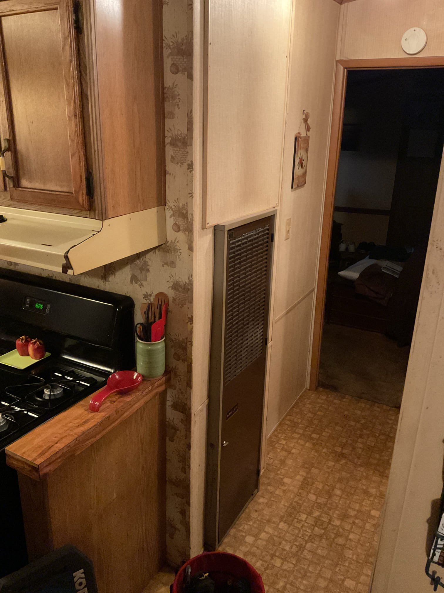 10-21-25 Luis Mobil home heater wouldn’t start. Found furnace from 1990 with bad speaker. Tried to manually light pilot with special long lighter. Pilot stayed on. Test heater operation ok. Check room co and reading 0 ppm co. I did tell customer he needs to upgrade heater. We won’t be able to work on this heater very old and parts are no longer available. Customer is aware this condition. Office to follow up with customer tomorrow morning to set up a home consultant to come out.