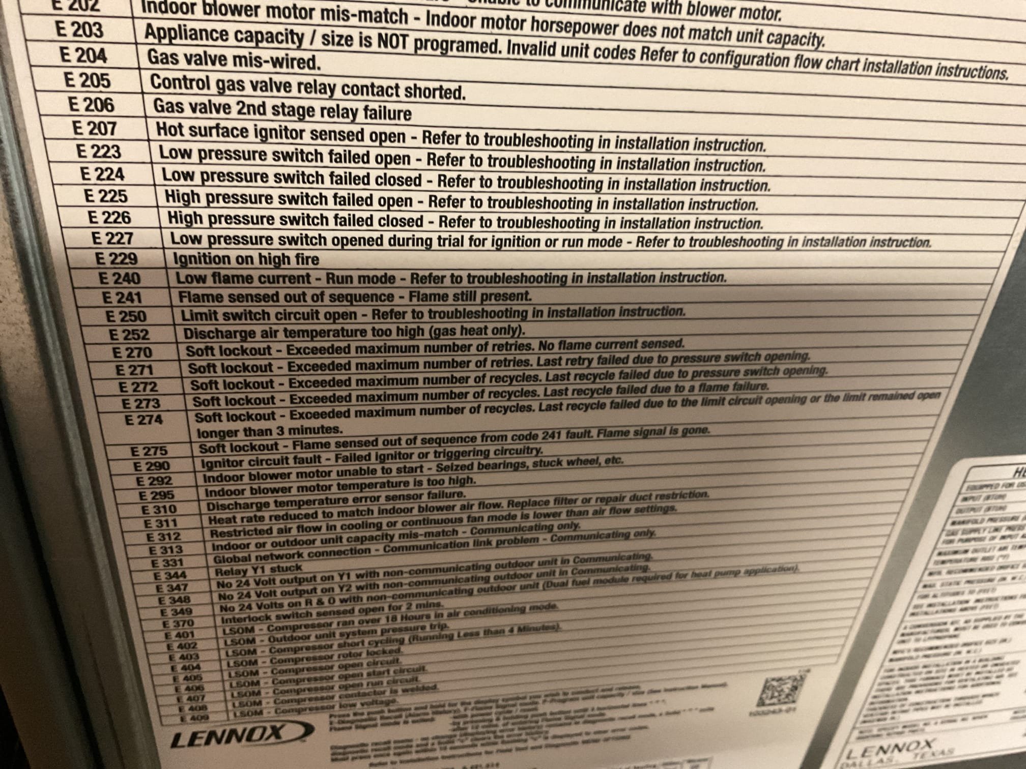 Fully assessed no heating situation. Found 2012 Lennox gas furnace locked out on e 227 ( low pressure switch opened during trial for ignition. Opened up cabinet and gave furnace a call for heat. Found inducer motor full of water. Pulled out inducer motor and found that it has been leaking for a long time inside cabinet, took photos. Also found no water protection on system with new basement floor being finished.   Provided estimate to install wet switch and new inducer motor, but this will not fix the furnace leaking water internally. Only way to stop water from leaking inside is to replace gas furnace. Recommend replacing system due to being a 2012. Water could eventually damage control board. Got furnace to work as of now after removing water from inducer motor. Performed combustion test. She is going to see how long it stays working. 