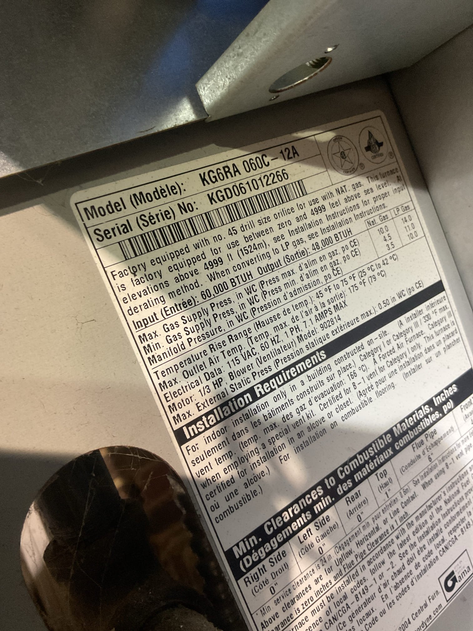 10-23-25 Luis perform gas heat tuneup on a Nordyne  80% 60,000 BTU. Check electrical components low and high voltage is inspect air filter clean sensor and burners. Perform combustion test check supply return air temperatures, static pressure return and supply. Combustion blower is making noises from windings, inspect blower motor and wheel (wheel is fully covered with dust) provided estimate for repairs. I inspect heat exchanger found several locations wheee major rust is showing. Those could turn into holes soon. Heater is from 2006 I provided estimate to rebuild heater by stages or 100%. I also set up consultant to come out later on to provide estimate for new heater.  10-23-25 Luis perform gas heat tuneup on a Nordyne  80% 60,000 BTU. Check electrical components low and high voltage is inspect air filter clean sensor and burners. Perform combustion test check supply return air temperatures, static pressure return and supply. Combustion blower is making noises from windings, inspect blower motor and wheel (wheel is fully covered with dust) provided estimate for repairs. I inspect heat exchanger found several locations wheee major rust is showing. Those could turn into holes soon. Heater is from 2006 I provided estimate to rebuild heater by stages or 100%. I also set up consultant to come out later on to provide estimate for new heater.
