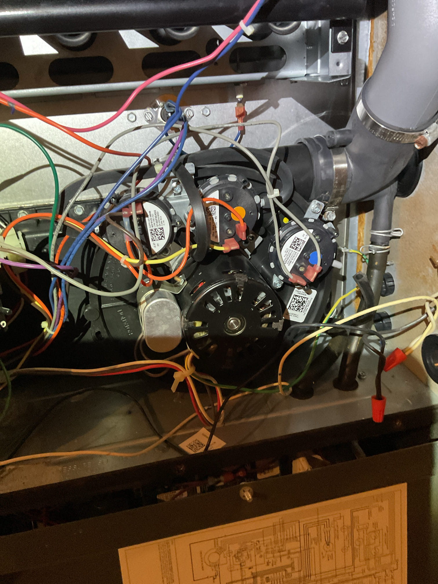 I arrived to the customers house for no heat. Found the inducer motor assembly was seized up. I pulled the inducer just to check for any obstructions motor is seized. I did sign up the customer for a 189.00 contract and collected 50% on the repair and diagnostic. please contact the customer when we have the parts in hand to schedule the repair and tun up. 