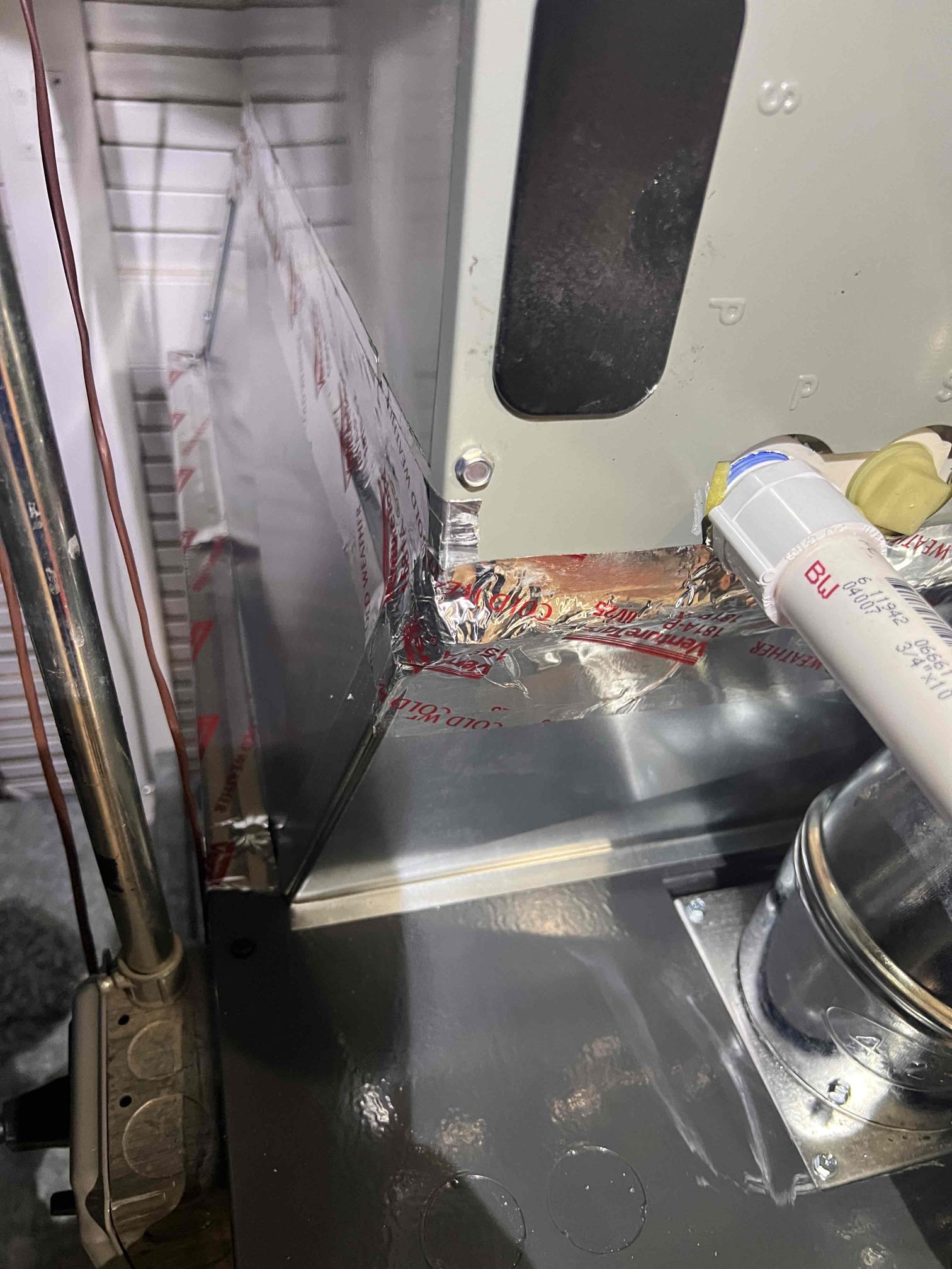 10/27/25 Tan
Performed QA inspection on gas furnace installed by us on 10/21/25.
Client is mostly happy with install however he questioned why it ran for 30 minutes to go from 72° to 74°.
I found airflow settings for 2nd stage was set too high and the temp rise matched the 1st stage. I set it from F05 to F02 per recommended settings.
Also set AC airflow from F08 (1554cfm @ .5” wc) to F04 (1401cfm @ .5” wc) for 3.5 ton system.
Tested temp splits, combustion, and amp draw.
Combustion was good so no need to adjust gas pressures.
Flue pipe had to be installed away from pvc piping to prevent melting but otherwise ok.
Ductwork is sealed well and wiring is tight and secure.
System is operational

QA is a PASS
