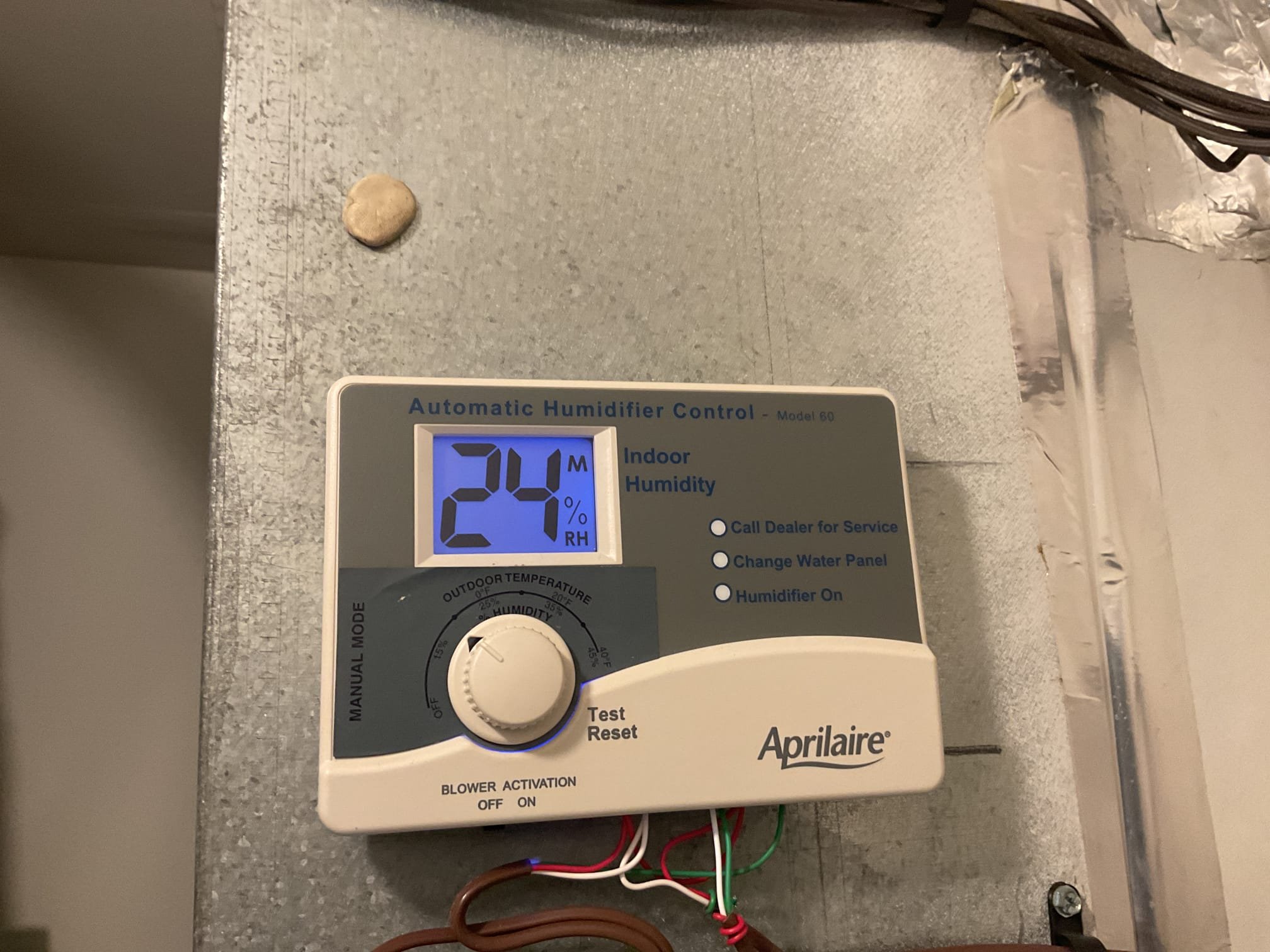 Performed precision heat tune up on amana 80% gas furnace. Replaced aprilaire 413 air filter. Checked all electrical connections and components. Cleaned flame sensor. Checked resistance of hsi. Checked gas pressure. Talked to homeowner about WiFi leak detection solution in case humidifier would leak. Replaced aprilaire #35 pad provided by customer but explained that without a full service on humidifier we can’t guarantee it. Performed combustion test. Gas furnace is working properly at time of service. 