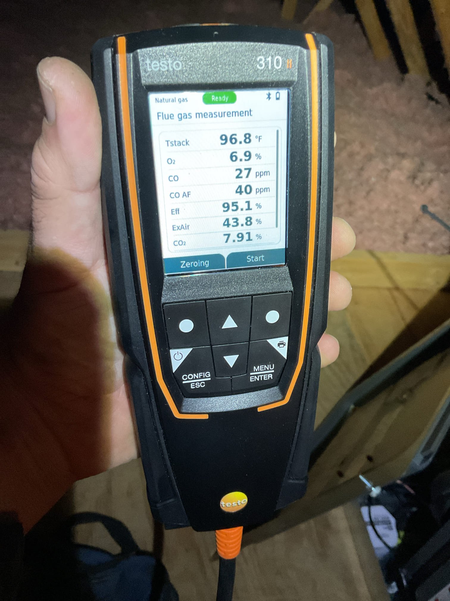 
Completed (2) heat tune ups for natural gas furnaces. 

Replaced (2) 16x16x1 filter in ceiling grilles for second floor system. Provided by homeowner. 
16x25x1 filter for basement system,

For both furnaces: 
Inspected heat exchanger, burners, flue pipe, inducer assembly and hoses
Inspected hot surface ignitor and verified resistance with meter. Basement ignitor has hot spots. Recommend replacing. Provided email estimate.
Cleaned flame sensor and verified flame rectification circuit
Measured temperature rise and static pressure
Checked wiring, controls, electric motors and components; there are no surge protectors at basement system. Provided estimate
 
Checked mainofold gas pressure
Inspected drains and pump. Pump has slightly long run time safety not wired in. Both units piped to basement pump. There are no water safeties at basement unit provided email estimates. 

Basement system has a lot of corrosion at indoor AC coil. There are areas that can become cracks at the heat exchanger