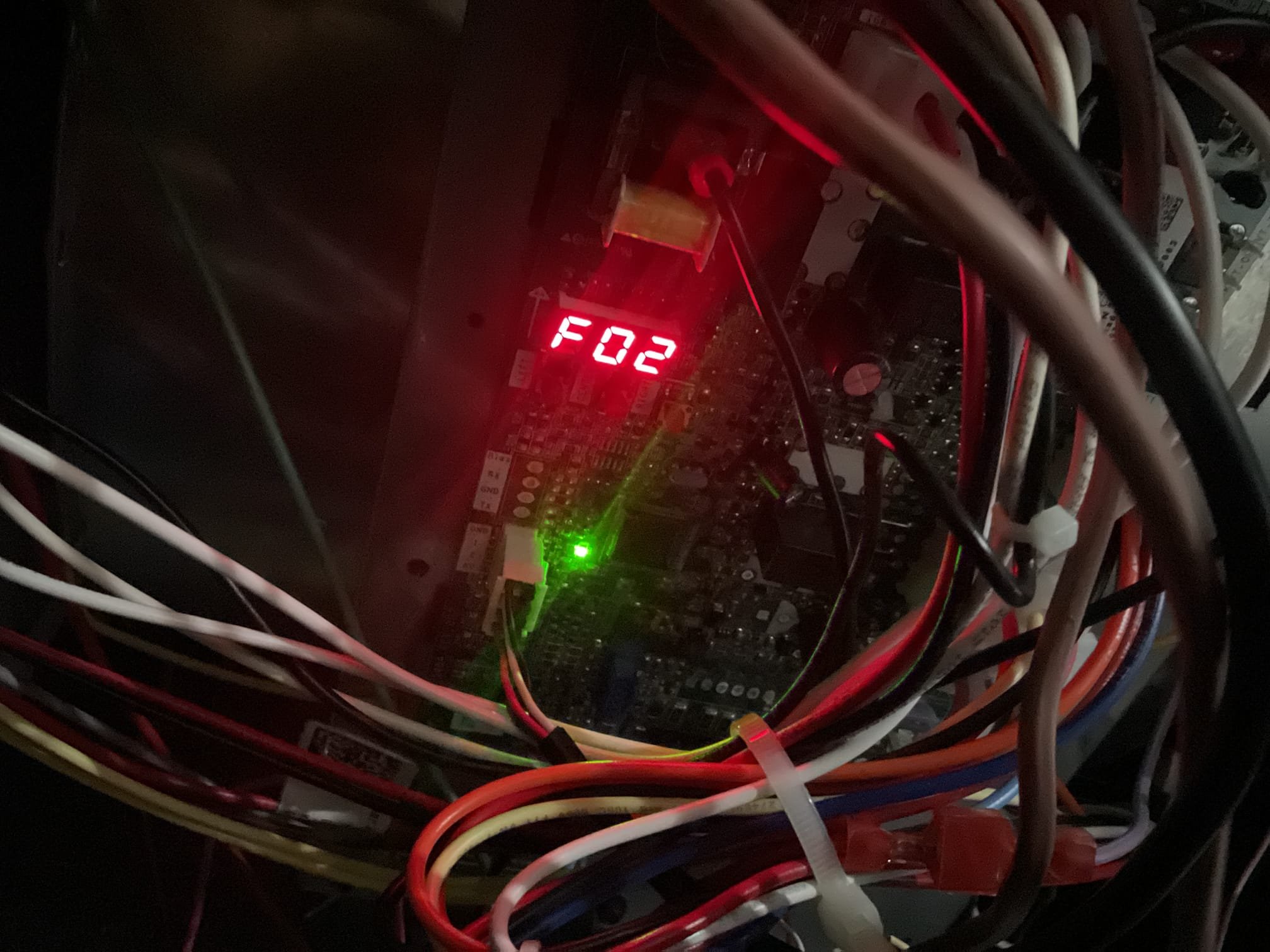 Fully assessed no heating situation on Goodman gas furnace installed by dibiase 3/25/25. Found furnace locked out on ee3 high limit code. Found air filter was clean. Checked temperature rise ad it was at 68 degrees way to high. Found furnace set to f01 which was way to low. Set airflow to fo2 which is 1200 cfm for heating. Furnace is 80,000 btu. Temp rise is now 50 degrees and furnace went through a complete cycle without locking out. Performed combustion test. Gas furnace is working properly at time of service. 