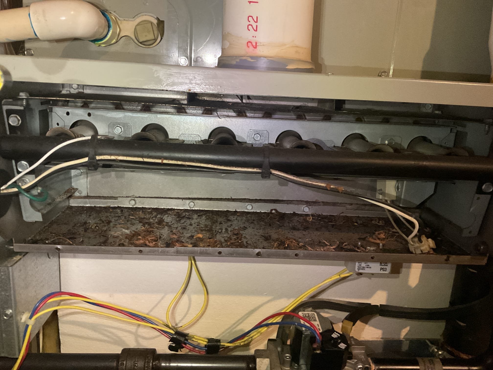 Fully assessed no heating situation. Found gas furnace locking out on a code 3 pressure switch error code. Checked over venting to see if it was open it was but there was some debris down in the furnace. Used camera and looked over heat exchanger and found several cracks in heat exchanger. System is about 16 years old. Took photos and showed homeowner. Explained to him that you can replace the heat exchanger but at this age replacing the system is the better financial decision. Recommend replacing system. Set up appointment with our office to give a replacement quote. Homeowner mentioned he would like to have a one time tune up completed for 2 nd floor system.  Locked out and tagged out 1st floor system due to safety issues. 