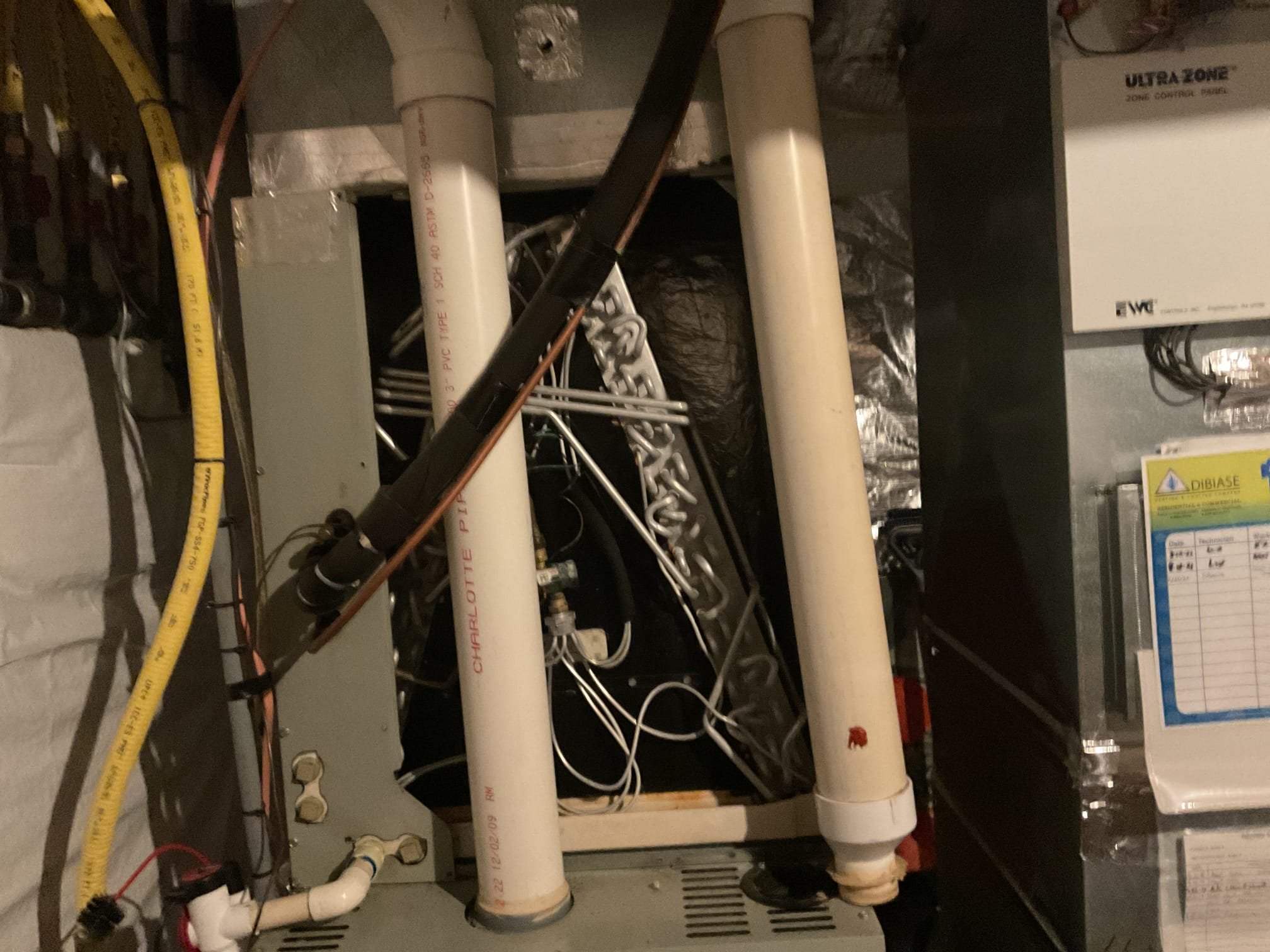 Fully assessed no heating situation. Found gas furnace locking out on a code 3 pressure switch error code. Checked over venting to see if it was open it was but there was some debris down in the furnace. Used camera and looked over heat exchanger and found several cracks in heat exchanger. System is about 16 years old. Took photos and showed homeowner. Explained to him that you can replace the heat exchanger but at this age replacing the system is the better financial decision. Recommend replacing system. Set up appointment with our office to give a replacement quote. Homeowner mentioned he would like to have a one time tune up completed for 2 nd floor system.  Locked out and tagged out 1st floor system due to safety issues. 