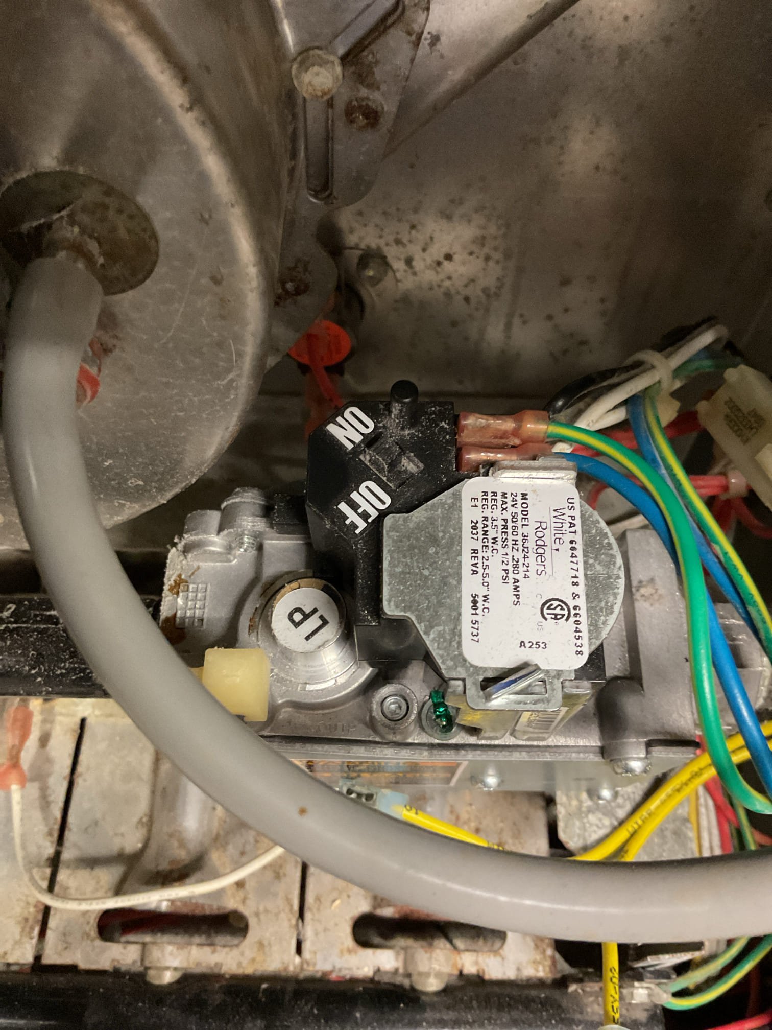When I arrived homeowner explained that he had shut power off.

The W conductor was taken out of the furnace terminal block.

When I turned system on..even without 24V to the W terminal, the inducer ran and caused the (2) flash error code “ pressure switch closed when should be open”. Control board has failed such that inducer motor is continuously energized even when there is no demand for heating from the thermostat.

I manually took the pressure switch wire off and back on to be able to “fake out” control and test heating components and trial for ignition.
Ignitor reading within ohm valve but does have white discoloration. 
Gas valve opens and flame sense signal good.
Combustion test pass. 

Blower capacitor reading weak by more that 10% of rated value recommend replacing.

Made (4) Estimates 
1. Minimum required repairs: Replace control board
2. Minimum repairs+ blower capacitor: Replace furnace control and blower capacitor 
3. Replace furnace control, blower capacitor AND hot surf