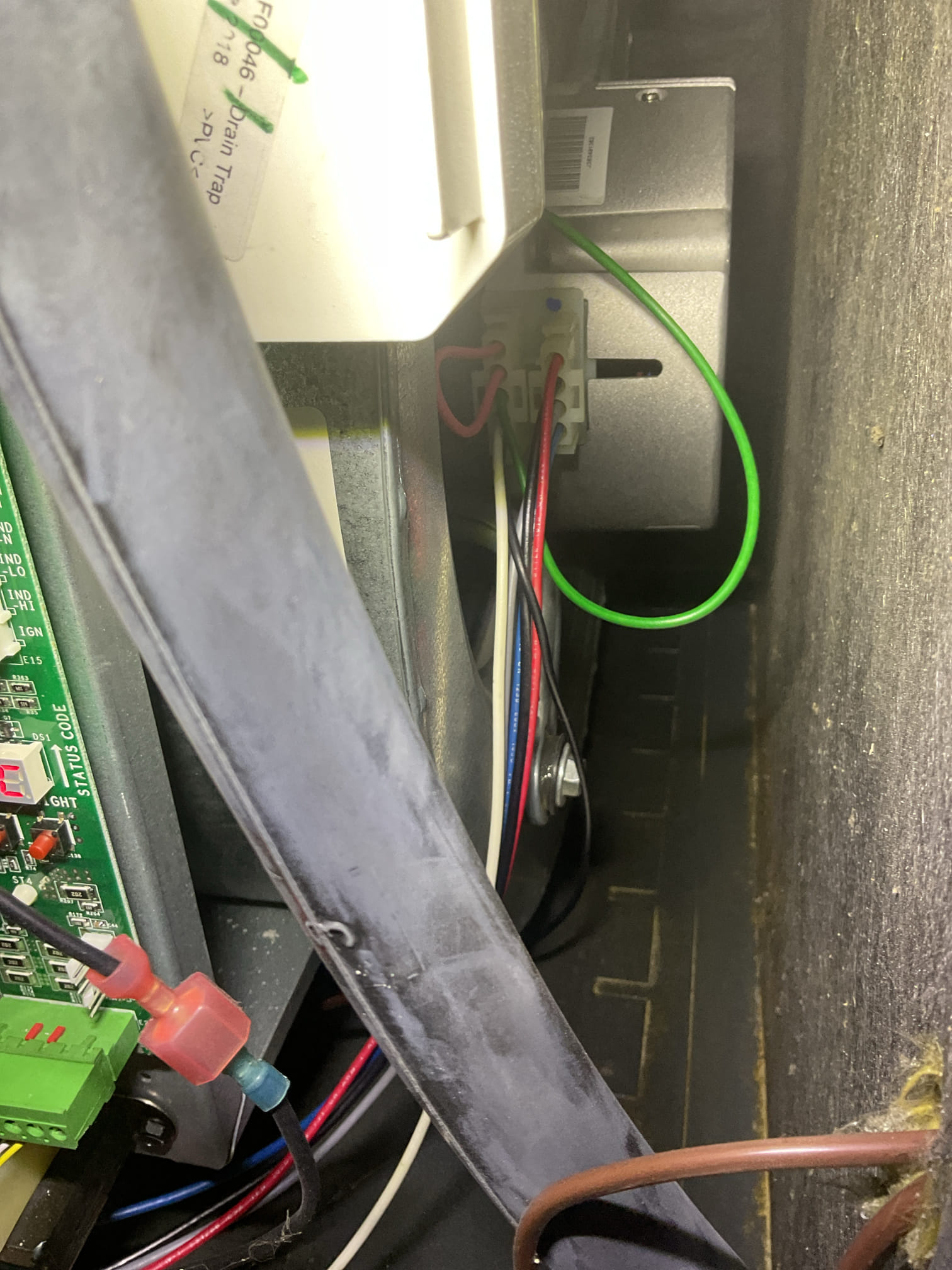 Performed precision heat tune up on amana gas furnace system. Replaced dirty 16x25x1 air filter. Checked all electrical connections and components. Checked temperature rise in heat pump mode and gas furnace system. Cleaned flame sensor. Inspected burners. Provided options to install surge protection for blower motor. Also explained benefits of installing a wet switch with a finished basement in case system would leak water. Checked gas pressure and performed combustion test. Gas furnace is working properly at time of service 