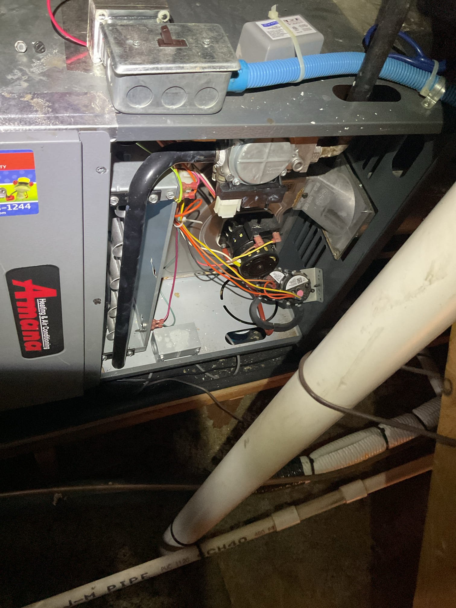 Luis 10-29-25 Perform gas heat inspection and tuneup on attic system replace customer supplied air filter check electrical low and high voltage connections and components clean burners and flame sensor checked gas pressures perform combustion test check supply return temperatures cycle unit ok.  System is working properly at time of service. 