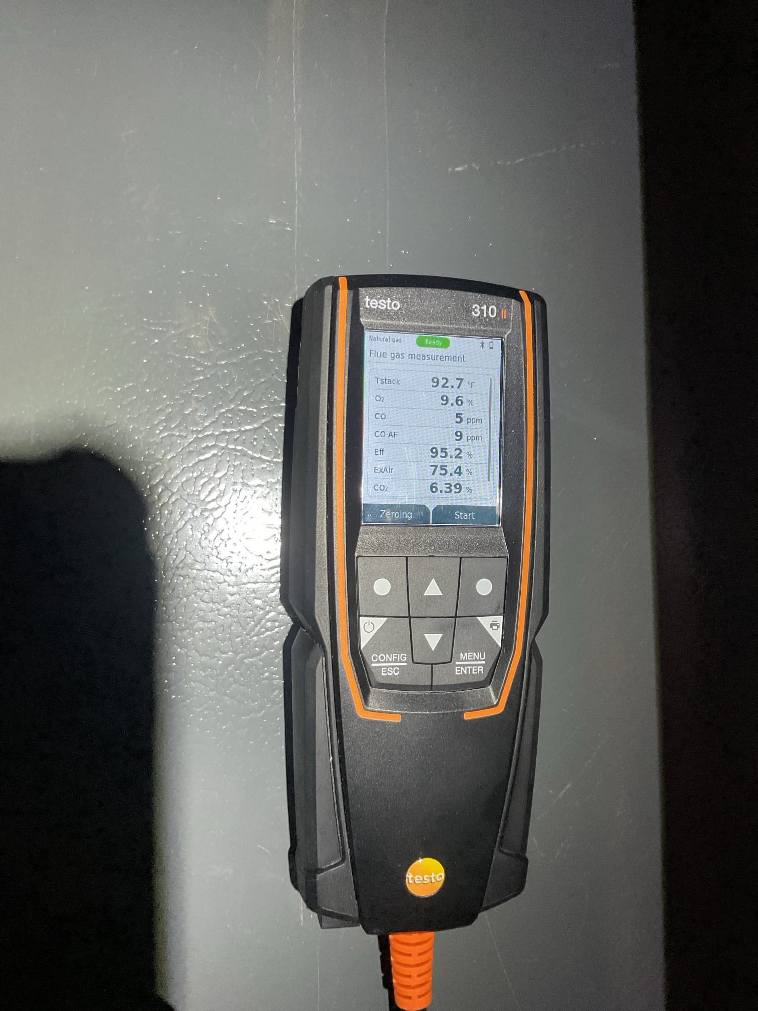 Completed heat tune up for natural gas furnace.
16x25x1 filter ok
Inspected heat exchanger, burners, flue pipe, inducer assembly and hoses
Inspected hot surface ignitor and verified resistance with meter
Cleaned flame sensor and verified flame rectification circuit
Measured temperature rise and static pressure
Checked wiring, controls, electric motors and components; there is no surge protector at indoor equipment left estimate for a surge protector for the entire 120V circuit and a surge protector for the indoor blower. 
Checked manifold gas pressure
Inspected drain and pump. Cleared EZ trap
Combustion, draft and smoke tests: Pass
Gas furnace is operating well at this time. 
Homeowner renewed plan today.  
Completed heat tune up for natural gas furnace.
16x25x1 filter ok
Inspected heat exchanger, burners, flue pipe, inducer assembly and hoses
Inspected hot surface ignitor and verified resistance with meter
Cleaned flame sensor and verified flame rectification circuit
Measured temperature rise and static pressure
Checked wiring, controls, electric motors and components; there is no surge protector at indoor equipment left estimate for a surge protector for the entire 120V circuit and a surge protector for the indoor blower. 
Checked manifold gas pressure
Inspected drain and pump. Cleared EZ trap
Combustion, draft and smoke tests: Pass
Gas furnace is operating well at this time. 
Homeowner renewed plan today.