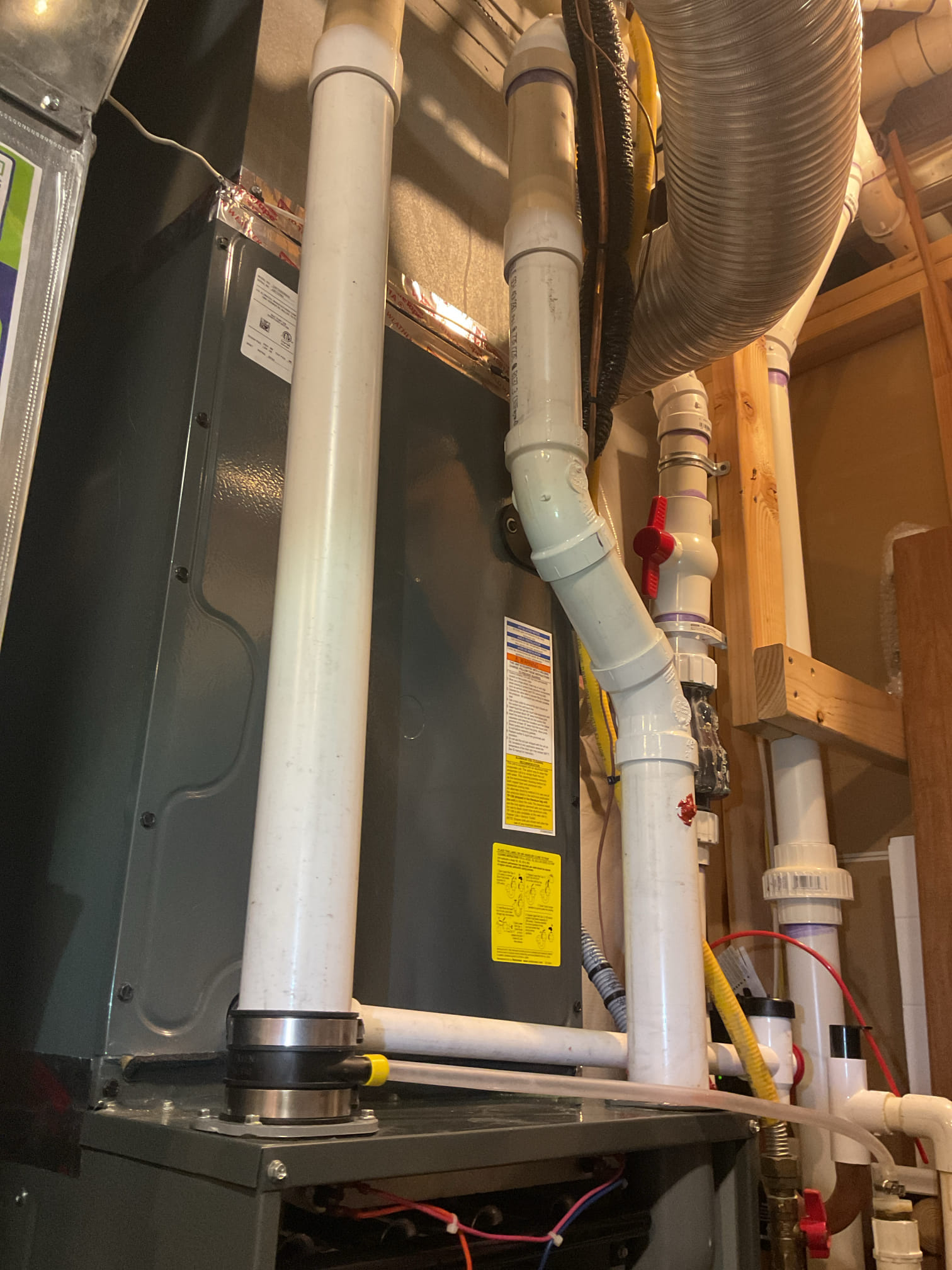 10/30/25 Dan 

I arrived to the customers home to service their 3 yr old gas furnace system. 
I started with checking the air filter and replaced , the filter size is 16x25x1. I also serviced and tested the humidifier and set the humidistat at 35%. I checked all my electrical connections and voltages. I inspected and tested the  burners , flame sensor and the igniter. I water tested all tubing and hoses. I inspected the exhaust and fresh air pipe for restrictions and bellies. I inspected the inducer and the blower motor operation. I checked and tested for combustion and took temp rise splits at the return and the supply. Everything is running fine at this time of service. 

Collected for $59.00 for the humidifier service paid by cc. 