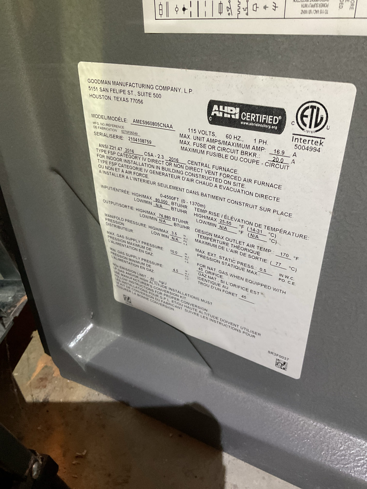 10/30/25 Dan 

I arrived to the customers home to service their 4 yr old gas furnace system. 
I started with checking the air filter and replaced , the filter size is 16x25x1. I checked all my electrical connections and voltages. I inspected and tested the  burners , flame sensor and the igniter. I water tested all tubing and hoses. I inspected the exhaust and fresh air pipe for restrictions and bellies. I inspected the inducer and the blower motor operation. I checked and tested for combustion and took temp rise splits at the return and the supply. Everything is running fine at this time of service. 

Added 2 estimates for the customer to review. 