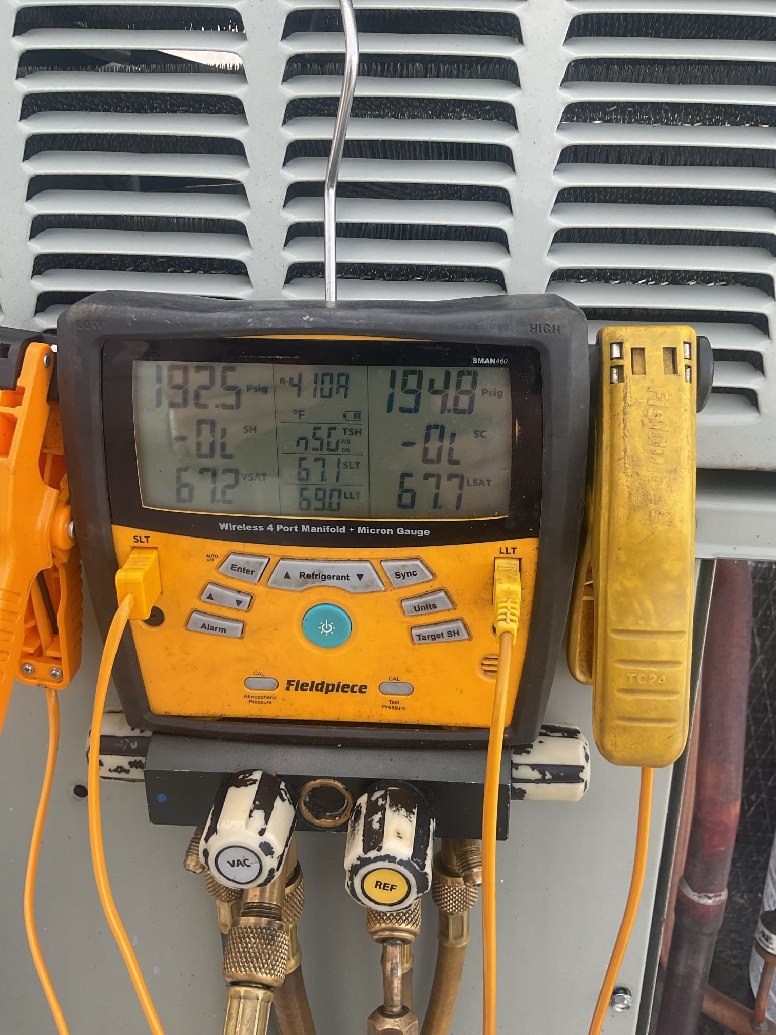 Fully assessed no heating situation. Went up to rooftop system. Found no leds on control board. Checked for power at disconnect, found no 240 v. Went to breaker panel and found 40 amp breaker to rooftop was tripped. Reset breaker and tested operation of gas furnace, performed combustion test, everything was working correctly in heating mode. Switched over to cooling mode and found rooftop had 194 psi 410a. Found compressor locked up. Then tripped circuit breaker again. Our office to provide compressor replacement quote.  Fully assessed no heating situation. Went up to rooftop system. Found no leds on control board. Checked for power at disconnect, found no 240 v. Went to breaker panel and found 40 amp breaker to rooftop was tripped. Reset breaker and tested operation of gas furnace, performed combustion test, everything was working correctly in heating mode. Switched over to cooling mode and found rooftop had 194 psi 410a. Found compressor locked up. Then tripped circuit breaker again. Our office to provide compressor replacement quote.