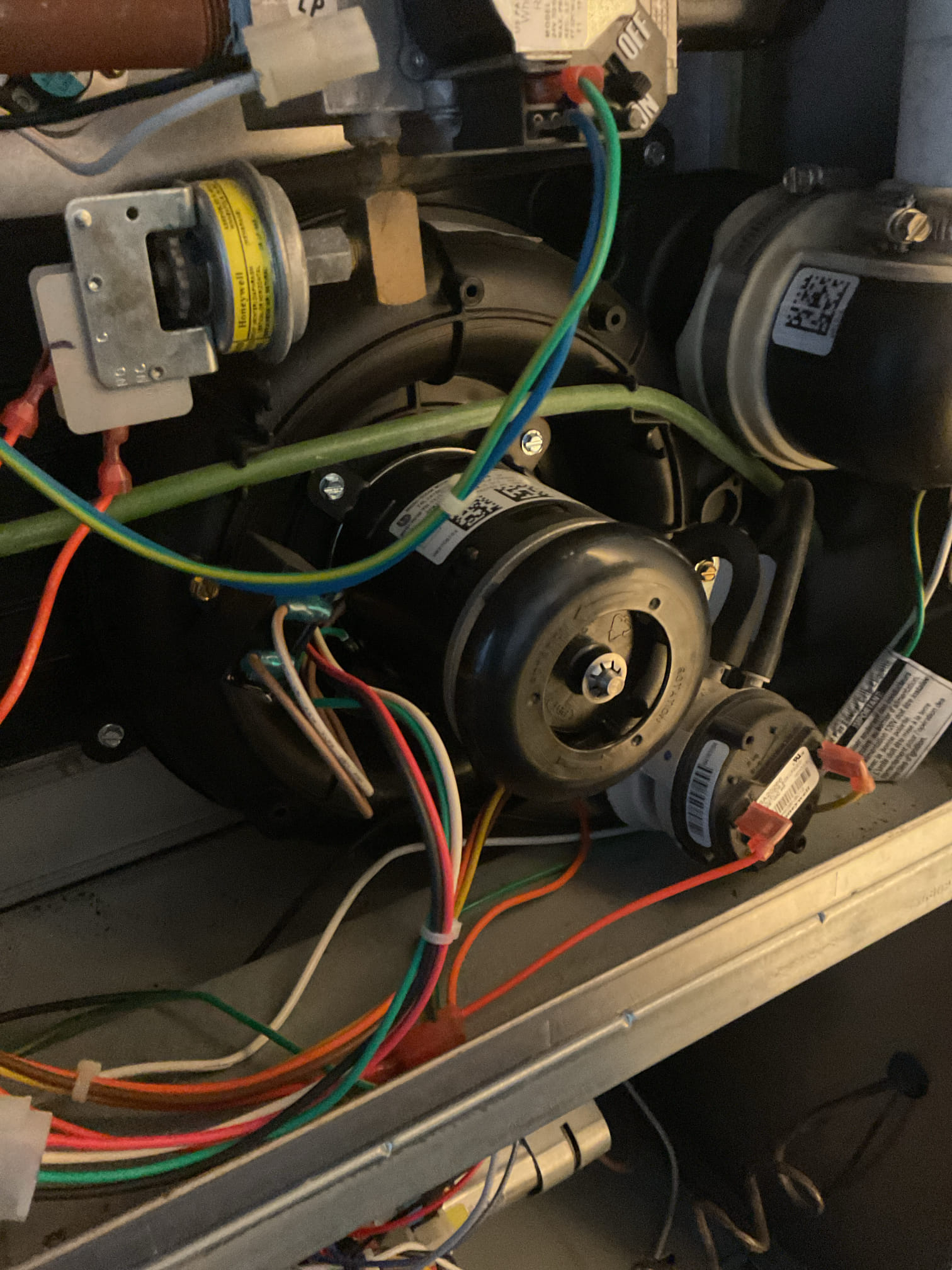  10/30/25 Dan 

On arrival, the customers had no heat so I started at $99 diagnostic. I went through the system and found the thermostat has failed not sending a signal to the furnace for heat. I gave the customer pricing on a Wi-Fi ecobee thermostat approved and also signed customer up for a contract, this discounted the thermostat and diagnostic fee 15%. I installed a new thermostat and continued with the heat tuneup . When completed I serviced the furnace and cleaned and then I turned the system on and tested. 
I arrived to the customers home to service their 8 yr old gas furnace system. 
I started with checking the air filter and found good just replaced , the filter size is 16x25x1. I checked all my electrical connections and voltages. I inspected and tested the  burners , flame sensor and the igniter. I water tested all tubing and hoses. I inspected the exhaust and fresh air pipe for restrictions and bellies. I inspected the inducer and the blower motor operation. I checked and t