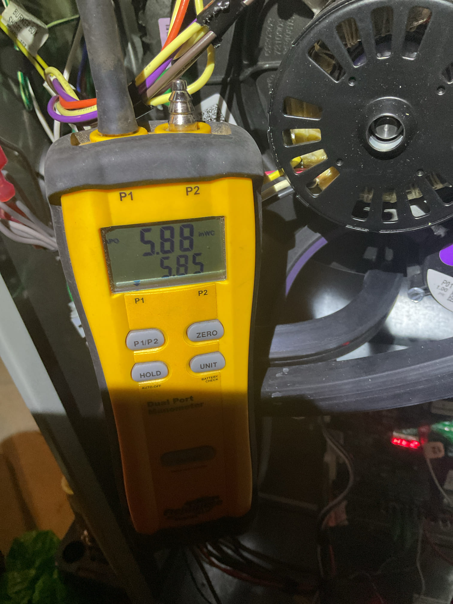 2 furnace check ups . 
I arrived to the customers home to service their 1 yr old system and there 3 yr old system.
I started with checking the air filters and replaced both, filter sizes are (2) 16x25x1. I checked all my electrical connections and voltages. I inspected and tested the  burners , flame sensors and the igniters on both units. I water tested all tubing and hoses. I inspected the exhaust and fresh air pipe for restrictions and bellies. I inspected the inducer and the blower motor operations for both units. I checked and tested for combustion and took temp rise splits at the return and the supply's on both systems . Both heat systems are working fine at this time of service. Collected for $189.00 for the 1st floor system . 2nd floor system is covered. 

I recommended a water protection for the 1st floor system and the 2nd floor, and a surge protection for the blower motor on the 1st floor system. Customers will review their estimates. 