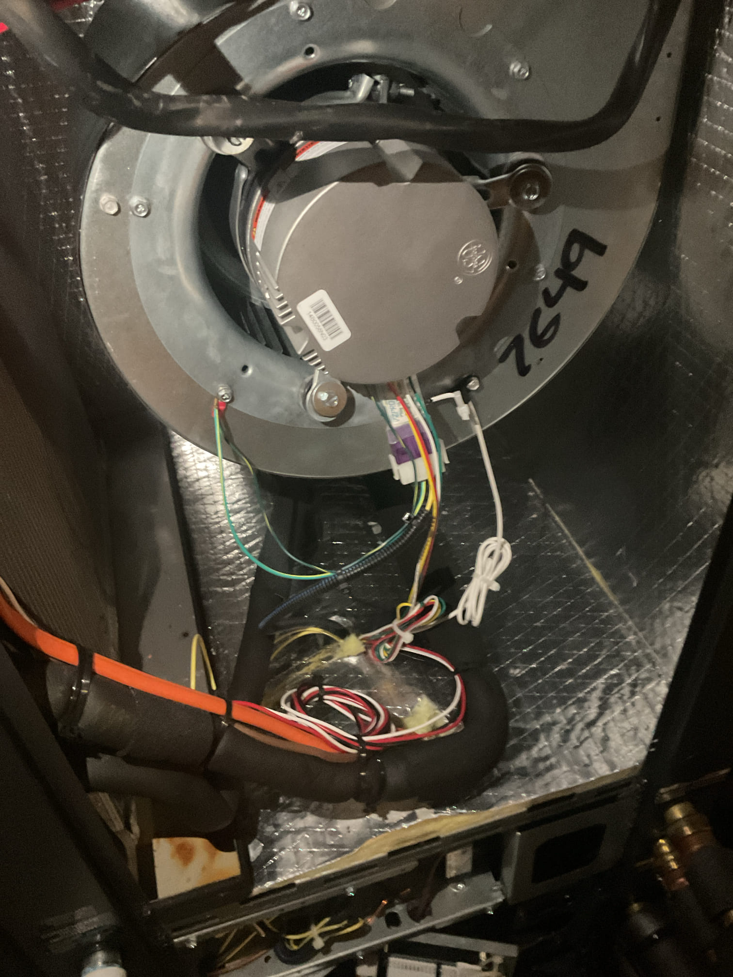 Performed 6 month inspection on climate master geothermal. Air filter ok. Checked all electrical connections and components. Check temperature rise. Checked water deta t. It was 7 degrees. Used uv flashlight and glasses. Found a lot of refrigerant dye at water/ refrigerant coax. Will let our office know info and they will go from here. Geothermal is working at time of service. 