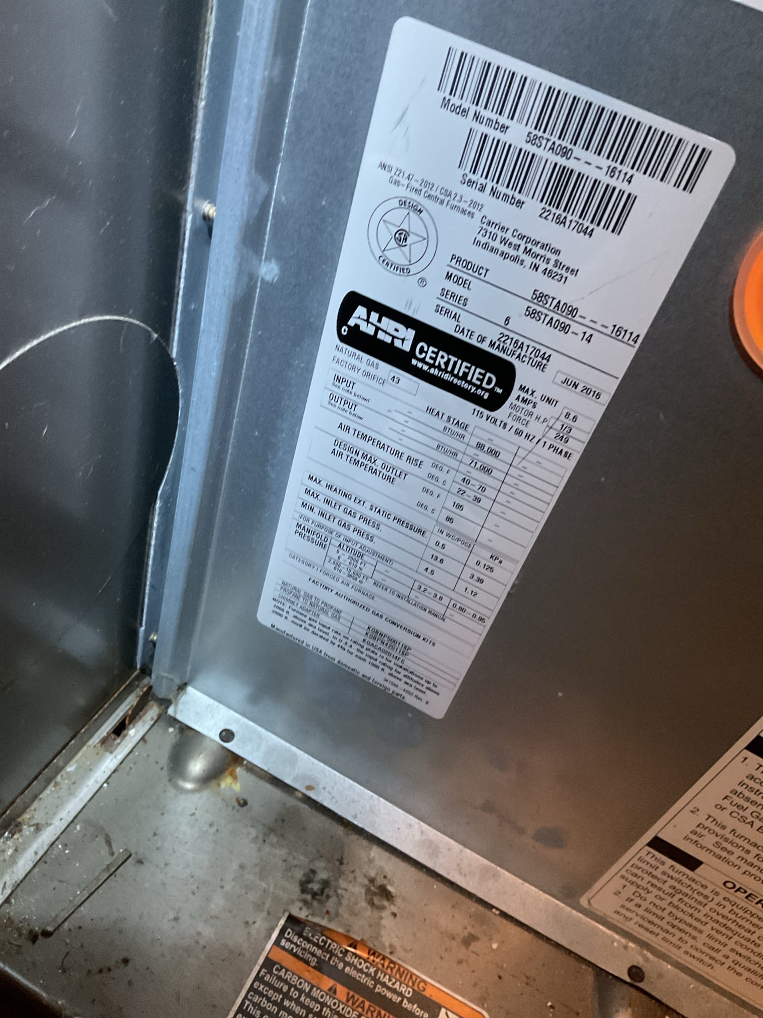 11-3-25 Luis. Customer has issues with 15 amp broker tripping the furnace, I checked system operation amp draw in motor 4.7 inducer motor 1.3 total amps 6 amps. After minutes of running breaker tripped. I did not found an issues with furnace, I would recommend replacing breaker before any other troubleshooting. Customer will replace breaker. 