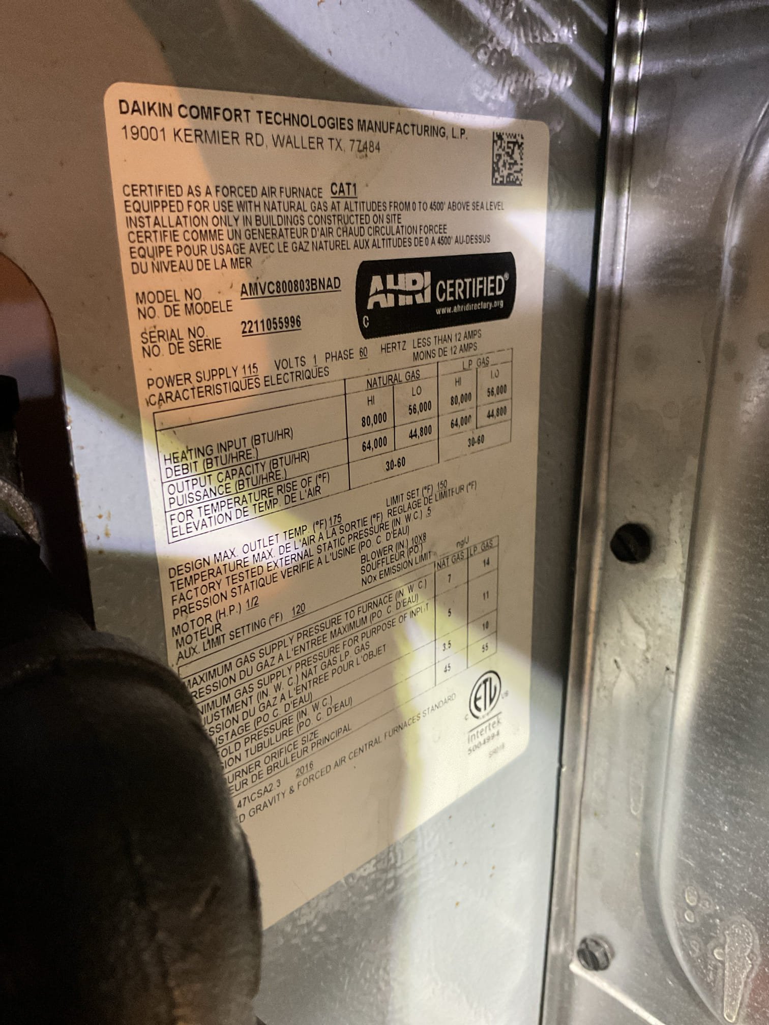 
Completed heat tune up for natural gas furnace.

Replaced 16x25x1 folter 
Inspected heat exchanger, burners, flue pipe, inducer assembly and hoses
Inspected hot surface ignitor and verified resistance with meter
Cleaned flame sensor and verified flame rectification circuit
Measured temperature rise and static pressure
Checked wiring, controls, electric motors and components; there are no surge protectors; left estimate for a surge protector for each of the 2 main circuits of system
Checked manifold gas pressure
Inspected drain and pump. There is a condensate pump safety but no EZ trap. A wet switch is recommended to shut down equipment in the event of a water leak on floor provided estimate

Combustion, draft and smoke tests: Pass

Gas furnace is operating well at this time. 

Homeowners renewed and paid for plan today. 