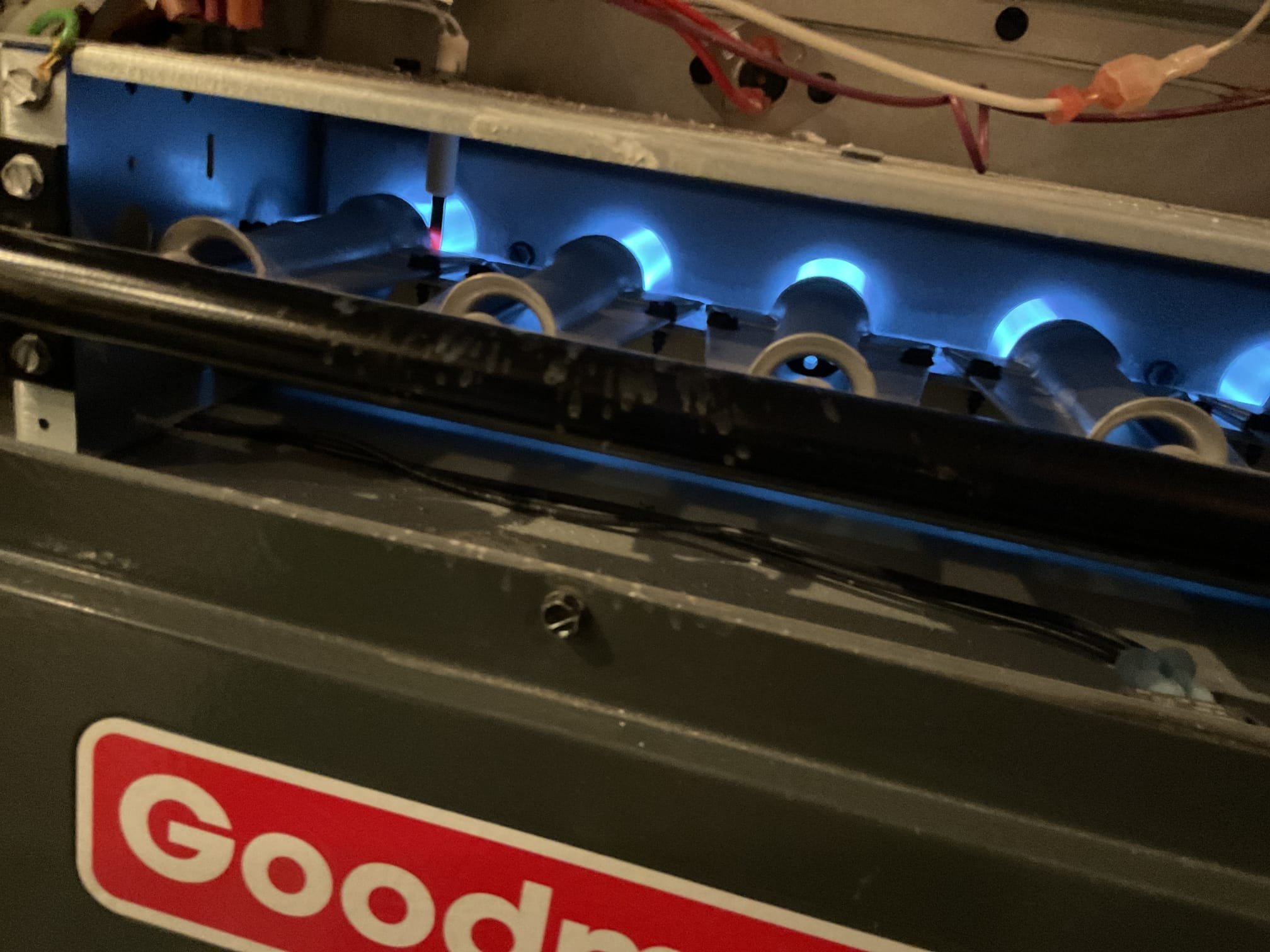 Fully assessed no heating situation. Found thermostat off when we arrived. Gave system a call for heat , everything came on. Checked temperature rise with dirty air filter in place it was 60. Checked circuit board for any codes, ( this board does not recall history). Replaced 16x25x1 air filter with one homeowner provided. Gave homeowner information about Maintenance plan. Performed combustion test. Co alarm was not going off from gas furnace several times, just a low battery. Provided estimate to install new low level co detector. 