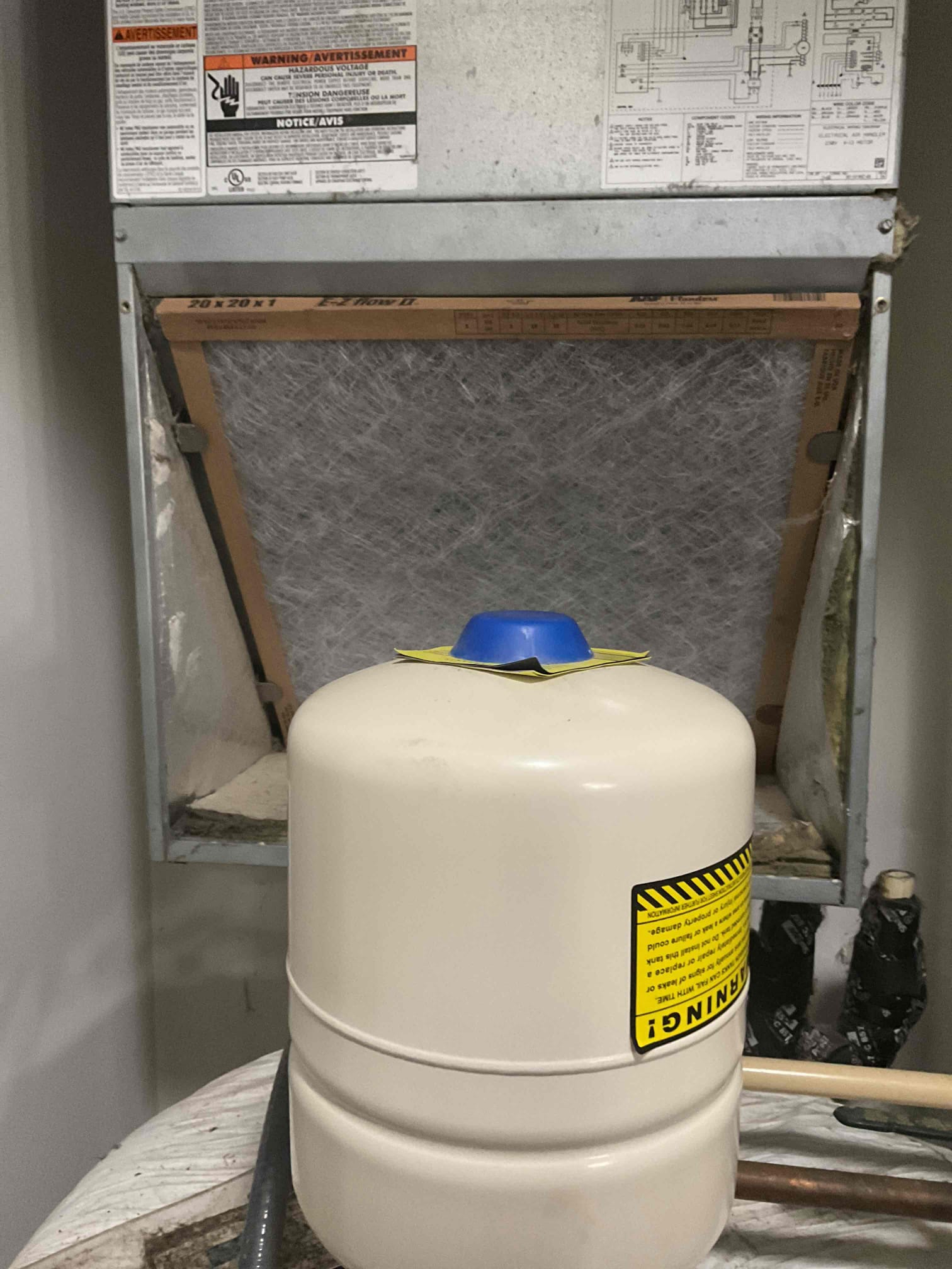 Found blower motor has failed, rocking back and fourth. Replaced blower motor and tested operation in heating mode. Heat pump is working properly at time of service. 