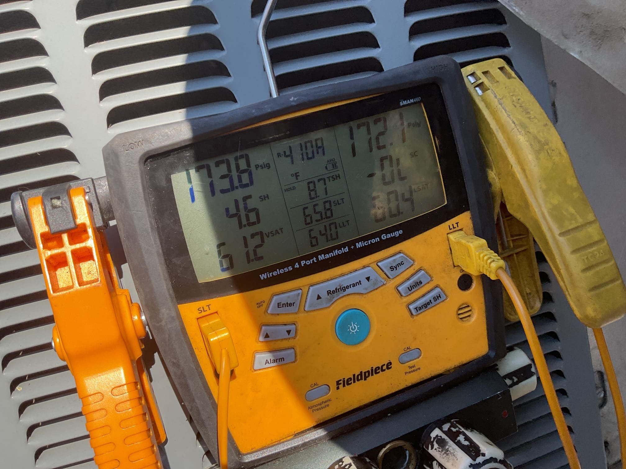 Fully assessed no heating situation. Found air handler running when I arrived and outdoor fan motor but no outdoor compressor. Went inside to indoor unit and found code 03 on the indoor control board in the attic.  Found this to be a control board failed code. Need to replace outside inverter board to see if compressor is ok. Also see some oil at refrigerant tubing at outdoor unit. System does have a standing pressure of 175.  Let Tony know info