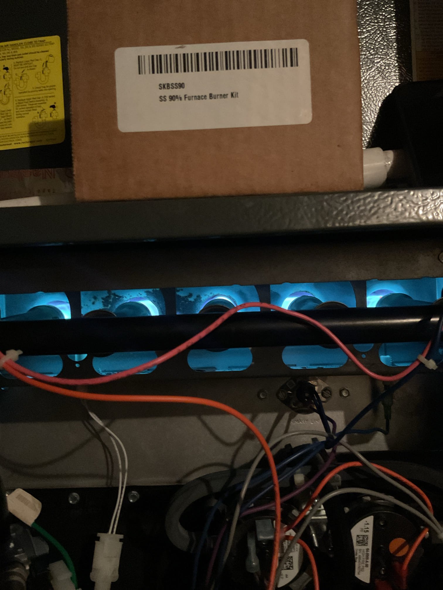 
Completed heat tune up for natural gas furnace.

Replaced 16x25x1 filter
Inspected heat exchanger, burners, flue pipe, inducer assembly and hoses
Inspected hot surface ignitor and verified resistance with meter
Cleaned flame sensor and verified flame rectification circuit
Measured temperature rise and static pressure
Checked wiring, controls, electric motors and components;
Checked manifold gas pressure
Inspected drain and pump. 
He has an outdoor hose bib that needs replaced. Provided estimate to replace. There will be no warranty because part is provided by homeowner. 

Combustion, draft and smoke tests: Pass

Gas furnace is operating well at this time. 