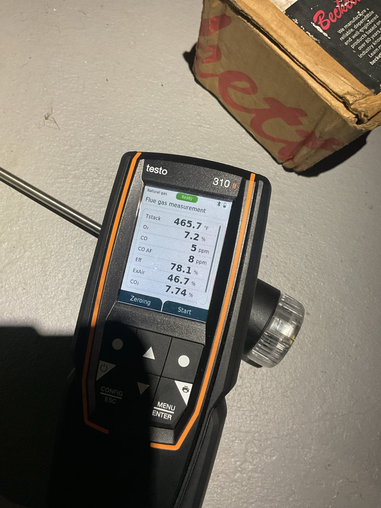 They had allowed tank to run empty before ordering oil.
I believe oil tank gauge is not working. We will provide estimate to replace. 
Tank is also very old. 
When I arrived there was a soft lockout on the primary control.
Offered oil Heat plan and to prime and start heater.
Had to go through 3 prime cycles purging to get all the waste (gunk and water) out of oil line. 
She agreed to plan after I made recommendations to replace the oil filter and strainer. 

She agreed to plan+diagnostic+prime and start oil burner.

I replaced  the RF1 filter and pump strainer today which is part of tune up. The tech who does the tune up will not have to replace RF1 oil filter or strainer.
The oil filter canister body is very old and has some corrosion on bottom. Left estimate to replace. 

EX 30 expansion tank has failed provided estimate to replace. Also provided estimate to install a 1” propress ball valve just down stream of air scoop to be able to isolate supply side of hydronic piping along with 