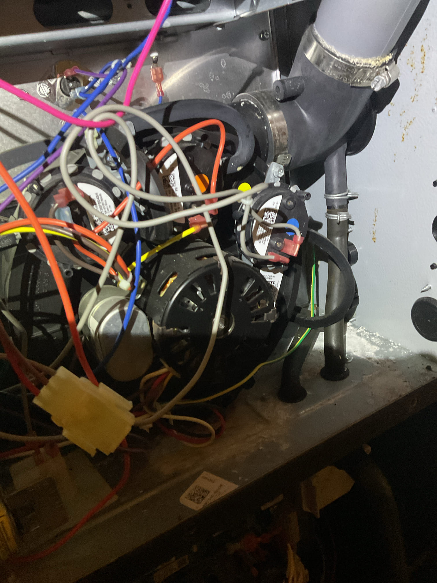 11/11/25 Dan 

2 furnace check ups . 
I arrived to the customers home to service both there 6 yr old gas furnace systems . 
I started with checking the air filters and found good, customer replaces his own filters. Filter size are (2) 413 AA. I checked all my electrical connections and voltages. I inspected and tested the  burners , flame sensors and the igniters on both units. I water tested all tubing and hoses. I inspected the exhaust and fresh air pipe for restrictions and bellies. I inspected the inducer and the blower motor operations for both units. I checked and tested for combustion and took temp rise splits at the return and the supply's on both systems . Both heat systems are working fine at this time of service. 

I recommended in for replacing there reme halo bulb for there 2nd floor air cleaner. . Customers will review their estimate. 

I Arrived to the customers home for a heat pump check up on a 6 yr old system . I checked all electrical connections and voltages . I che