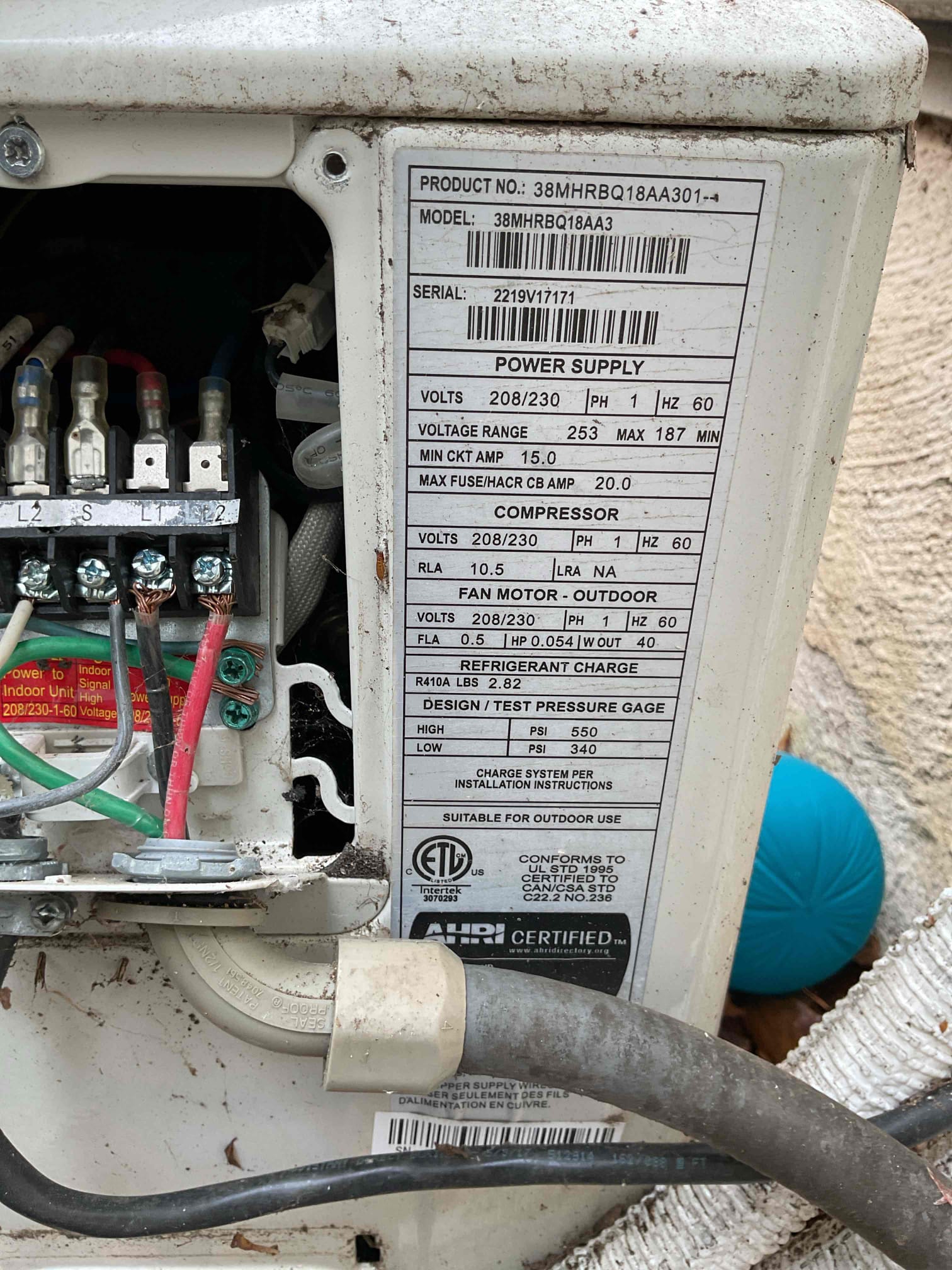 11-12-25 Luis; customer called in for mini split not working (last two years) unit was installed back in 2019. No manufacturer information on unit. It looks to be carrier product. Found unit off upon arrival test operation set controller to heat 86 degree. Found system to be very low on refrigerant, at this time customer needs to pressure test find leaks and repairs we don’t know what’s leaking. Provided estimate for recommendations. Customer Will call office if she wants any repairs. 