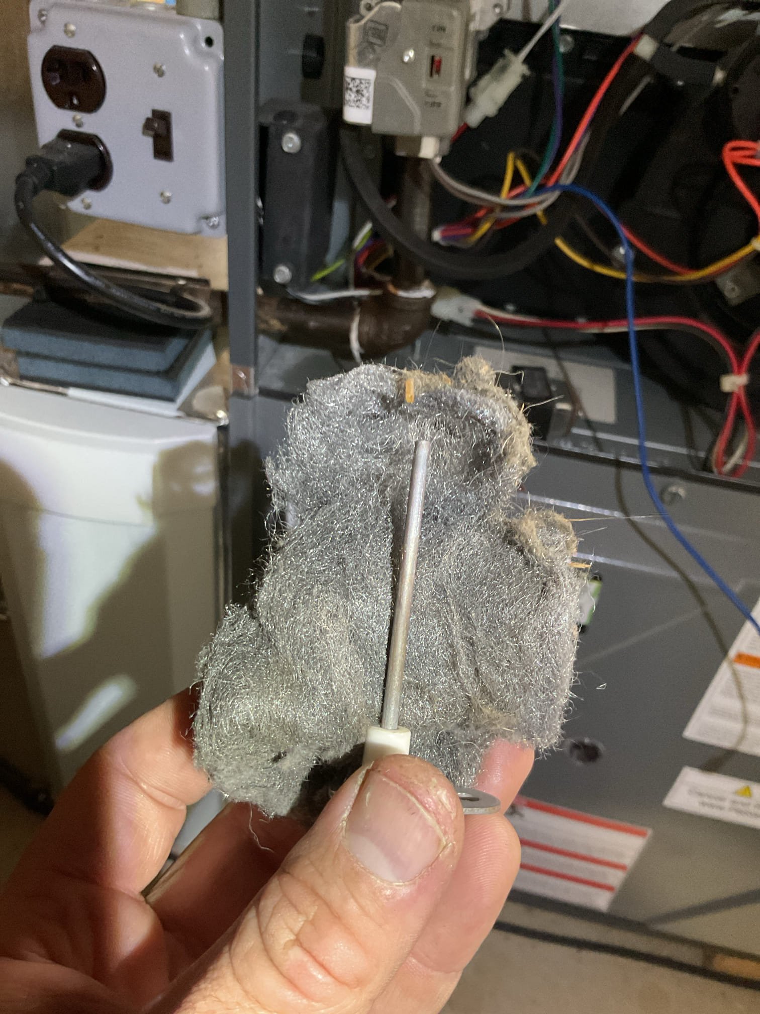 
Replaced aluminized steel burners with stainless steel burners. 

Completed heat tune up for modulating natural gas furnace: 

Aprilaire 413 filter ok
Inspected heat exchanger, burners, flue pipe, inducer assembly and hoses
Inspected hot surface ignitor and verified resistance with meter
Cleaned flame sensor and verified flame rectification circuit
Measured temperature rise and static pressure
Checked wiring, controls, electric motors and and components. 

Inspected drain and pump. 

The air scrubber cell is due for replacement next spring. Was last replaced March 2024. Provided estimate to replace cell. 
Also offered APCOX whole home air treatment system to replace Air scrubber. Has lifetime warranty on the unit and 3-year bulb replacement cycle. 

The master bedroom gets hotter than rest of house. I provided estimate to install (2) 6” side takeoffs with dampers so they can set airflow back a little in the winter. 

Customer approved humidifier maintenance. Completed today, Replaced 