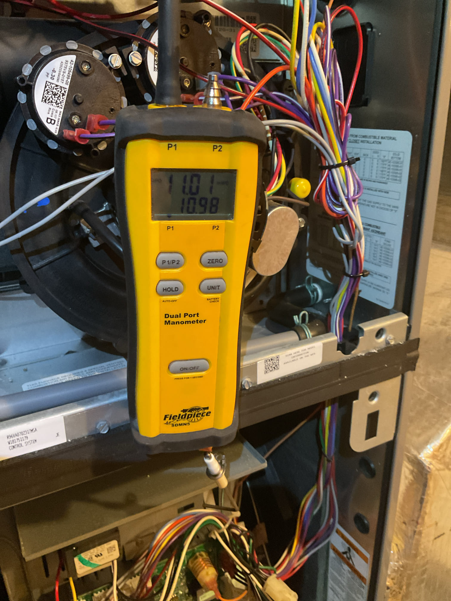 11/13/25 Dan 

I arrived to the customers home to service their 7 yr old gas furnace system. 
I started with checking the air filter and found good just replaced. the filter size is 16x25x1. I checked all my electrical connections and voltages. I inspected and tested the  burners , flame sensor and the igniter. I water tested all tubing and hoses. I inspected the exhaust and fresh air pipe for restrictions and bellies. I inspected the inducer and the blower motor operation. I checked and tested for combustion and took temp rise splits at the return and the supply. Everything is running fine at this time of service. Collected for $89.00 one time check up . 


Did leave 2 recommendations for a blower motor surge protection and a water safety ( wet switch) . 
