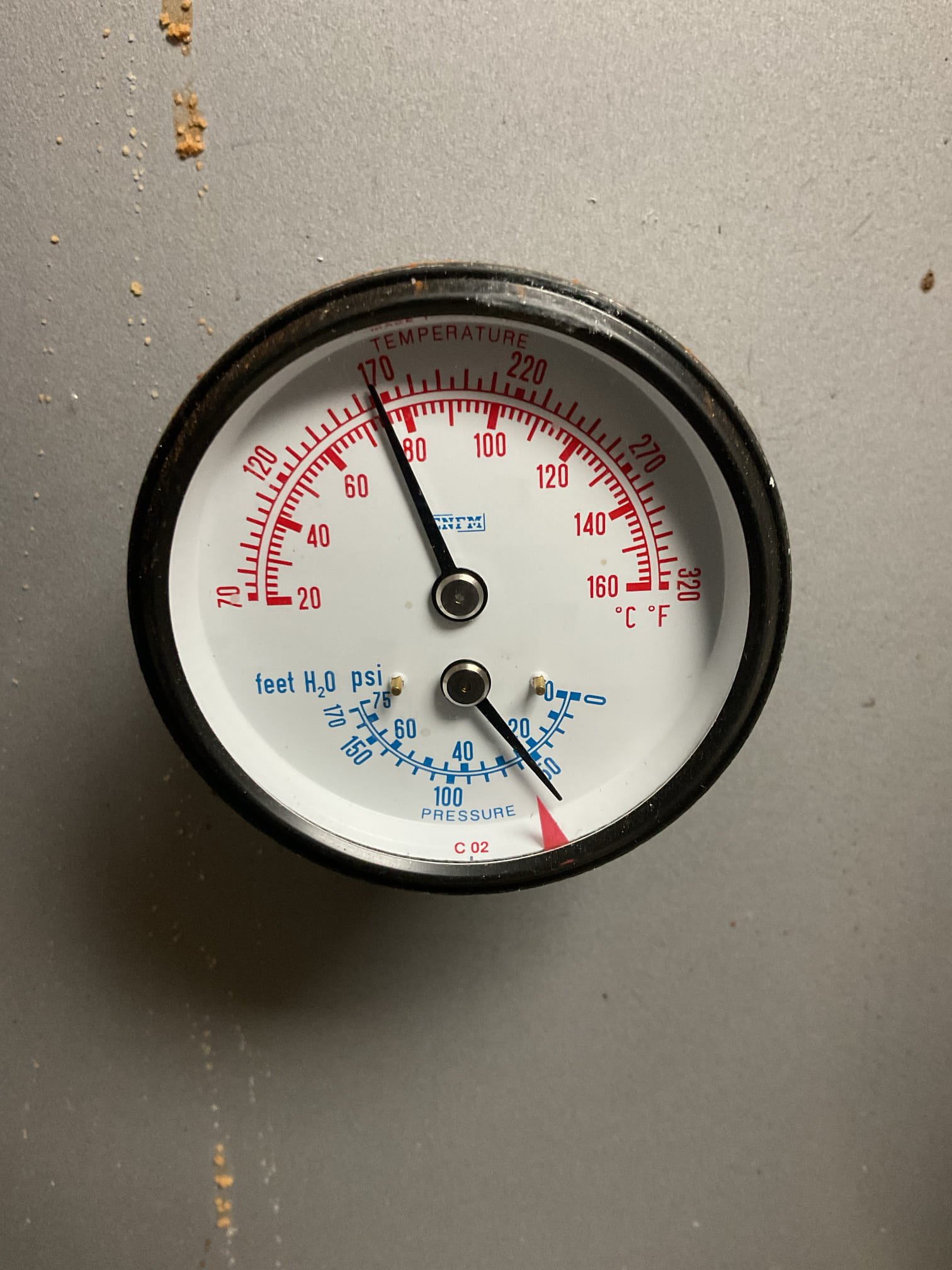 Completing up for Gas boiler (140,000 BTU input)

Cleaned burners and burner compartment (floor directly under boiler)
Cleaned heat exchanger, very little debris
Inspected flue piping and chimney 
Inspected wiring, controls, aqua stat setting.
Assessed hydronic components/performance. Left previous estimates for backflow preventer and for spirovent air elimination. Current air scoop doesn’t have required 18” of straight pipe to inlet and auto air vent has leaked in the past. 
Auto air vent still working, used it today to purge some air.

Combustion smoke and draft tests: Pass

System operating well at this time.