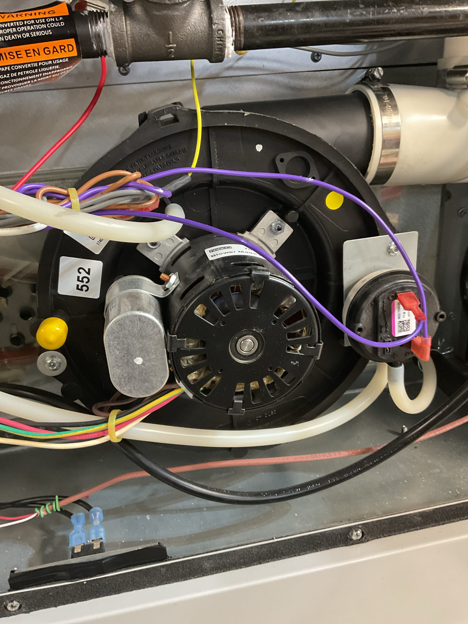 I arrived for no heat on a Bosch, gas furnace and heat pump. Found heat pump was running, but the blower was very low speed in C2 mode. Found connection on the blower was barely connecting causing the blower issue. I made a strong connection with the lead, turn the system back on blower ramped up to normal speed. I checked the gas furnace side everything’s back up and running at this time service Collected for diagnostic fee 