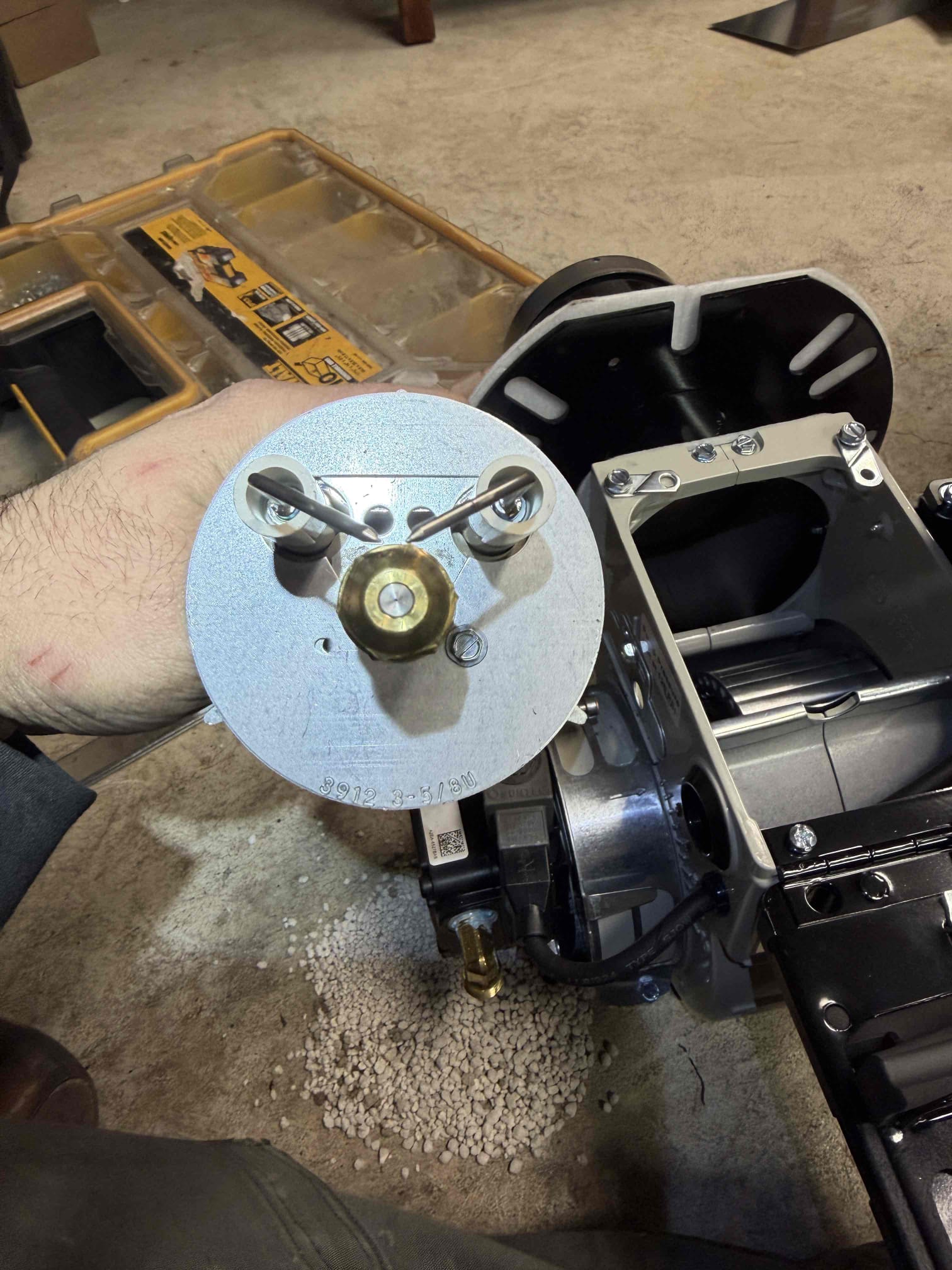 Installed new thermo pride oil furnace. Built new return and installed new April air filter. Reused supply and built new transition piece between existing coil and oil furnace. Tapped/caulked return and supply. Adapted high volt and installed new switch and surge protector. Reused existing thermostat and wired in low voltage. Adapted flue pipping from furnace to chimney located in basement. Cleaned up work area and tested out equipment.