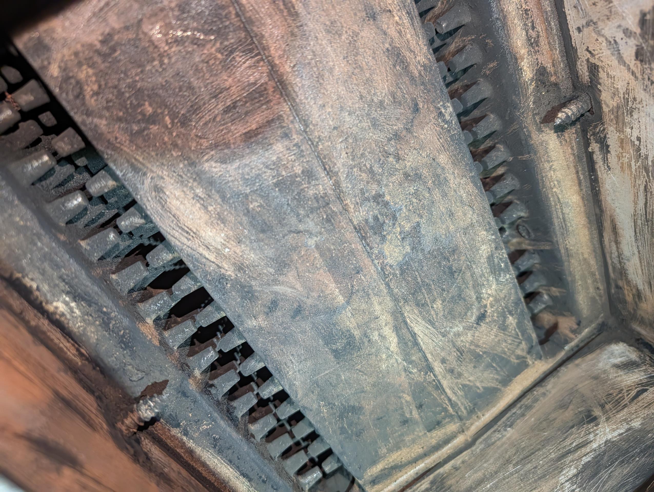 Completed heat tune up for oil boiler. 

Cleaned heat exchanger and inspected flue piping and chimney. Good amount of soot. There was quite a bit of dirt and dryer lint around burner air band which is the likely cause of boiler sooting.n
Replaced oil filter, strainer with gasket and nozzle. Strainer and filter were very dirty 
Inspected electrode condition and alignment, transformer, cad cell eye, and air bands for debris. Air n bands were dirty 
Inspected wiring, controls, electric motors and components 

Combustion, smoke and draft tests: Pass

Oil tank is 45 years old, beginning to break down internally. It is a buried tank. Would need a separate consultation to give price. 

Section of smoke pipe rusted through. Offered to replace. Replaced all smoke pipe except the length off breech of burner. Completed work today. 

Oil furnace. operating well at this time. I showed her how to keep an eye on the oil burner air bands and to keep them clean of lint and dirt.

Invoice paid today.