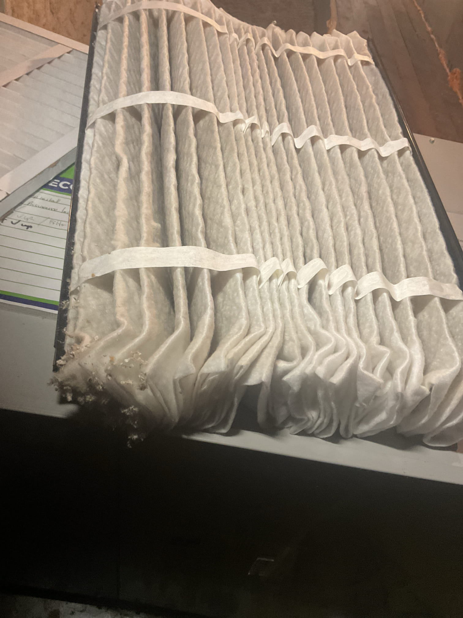 Found no surge protection on blower motor , installed x13 surge protector. Also performed precision heat tune up on Bosch inverter heat pump system. Replaced aprilaire 213 air filter, homeowner provided. Checked all electrical connections and components. Checked temperature rise. Checked refrigerant pressures and temperatures at outdoor control board. Heat pump system is working properly at time of service. 