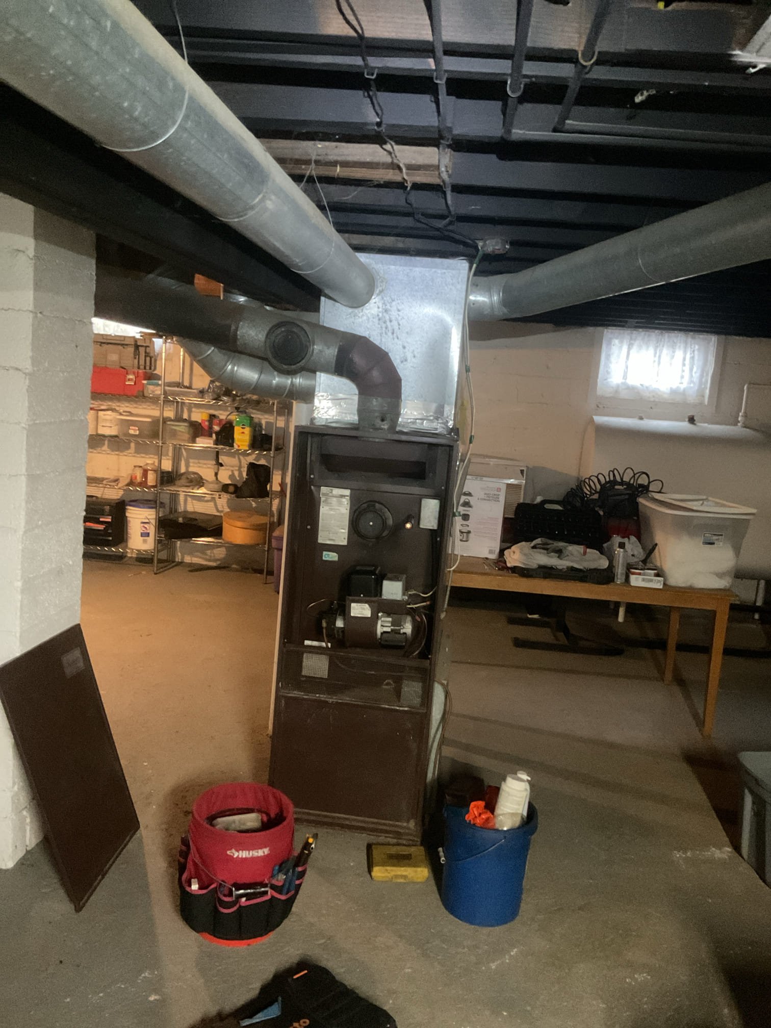 Luis 11-19-25 customer called in for no heat, oil furnace not working. Talked to customer upon arrival, found unit off reset unit and test operation, check fuel pressure ok. Test transformer and inspect electrodes. Both these items are weak. I also inspected other components, heat exchanger is in bad shape it does not passed safety test, burner head is broken, with broken head air fuel mixture will not equally feed. I contacted couple supply house and they can’t find any information on this heater. I let customer know that we can’t get any information about his heater. We can provide estimate to upgrade heater and also add rerun duct to meet mechanical code. Heater remains off. Office to follow up with customer. 