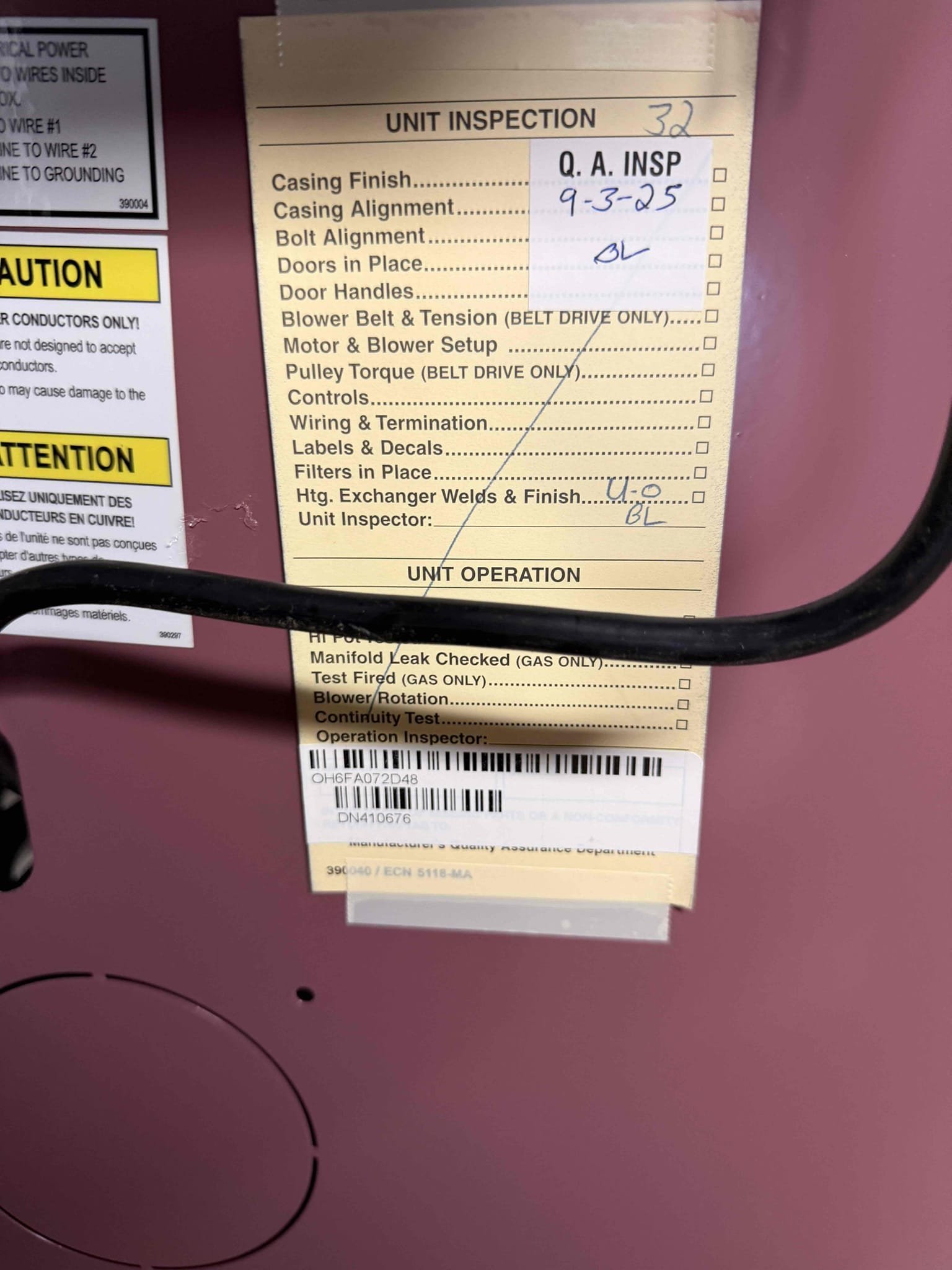 Installed new  thermopride oil furnace. Adapted oil line and replaced old oil filter. Adapted return and built new transition piece between coil and furnace. Taped/caulked return and supply. Adapted high volt and installed new outlet and switch. Adapted flue pipe and installed new draft damper. Reused existing thermostat and wired in low voltage. Cleaned up work area and tested out equipment.