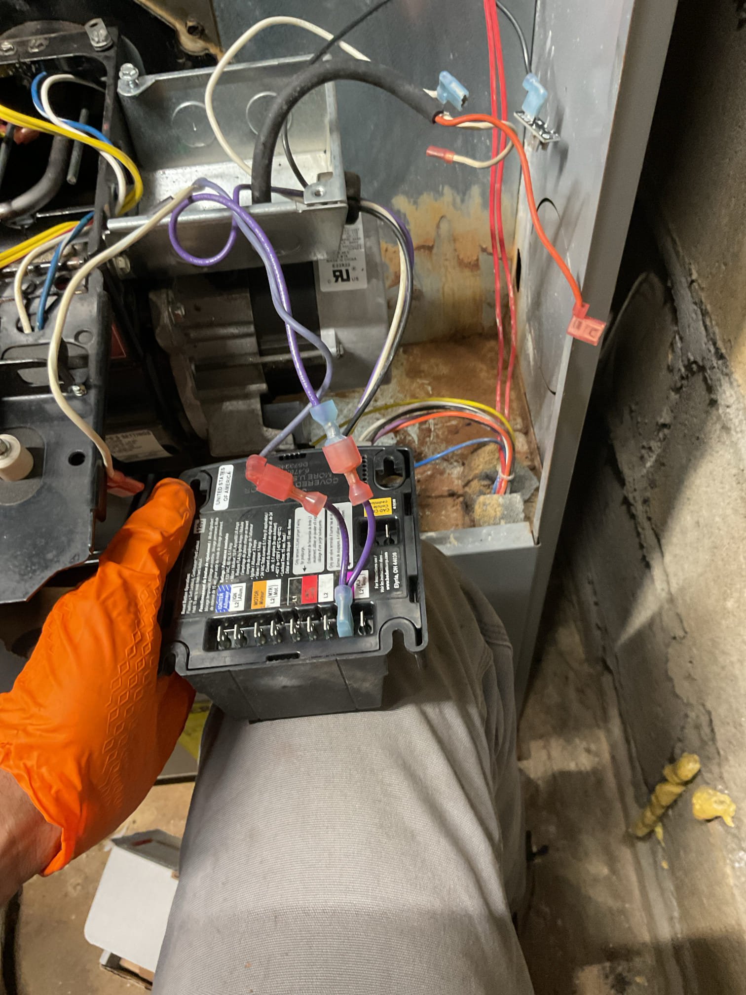 Luis 11-20-25 arrived to location to perform oil heater inspection/cleaning found heater not working upon arrival after troubleshooting found primary controller at fault provided estimate to customer for replacement of part to continue with the tuneup. Customer approve repairs, Replacement of primary control for burner. After testing system perform oil cleaning tuneup replace oil filter RF one replaced pumps trainer and install new nozzle, clean heat exchanger, flue pipe and inspect chimney base. Performed combustion test and smoke test ok. Check supply and return air temps ok. Cycle oil heater couple times ok. Heater is working at the time of service. 