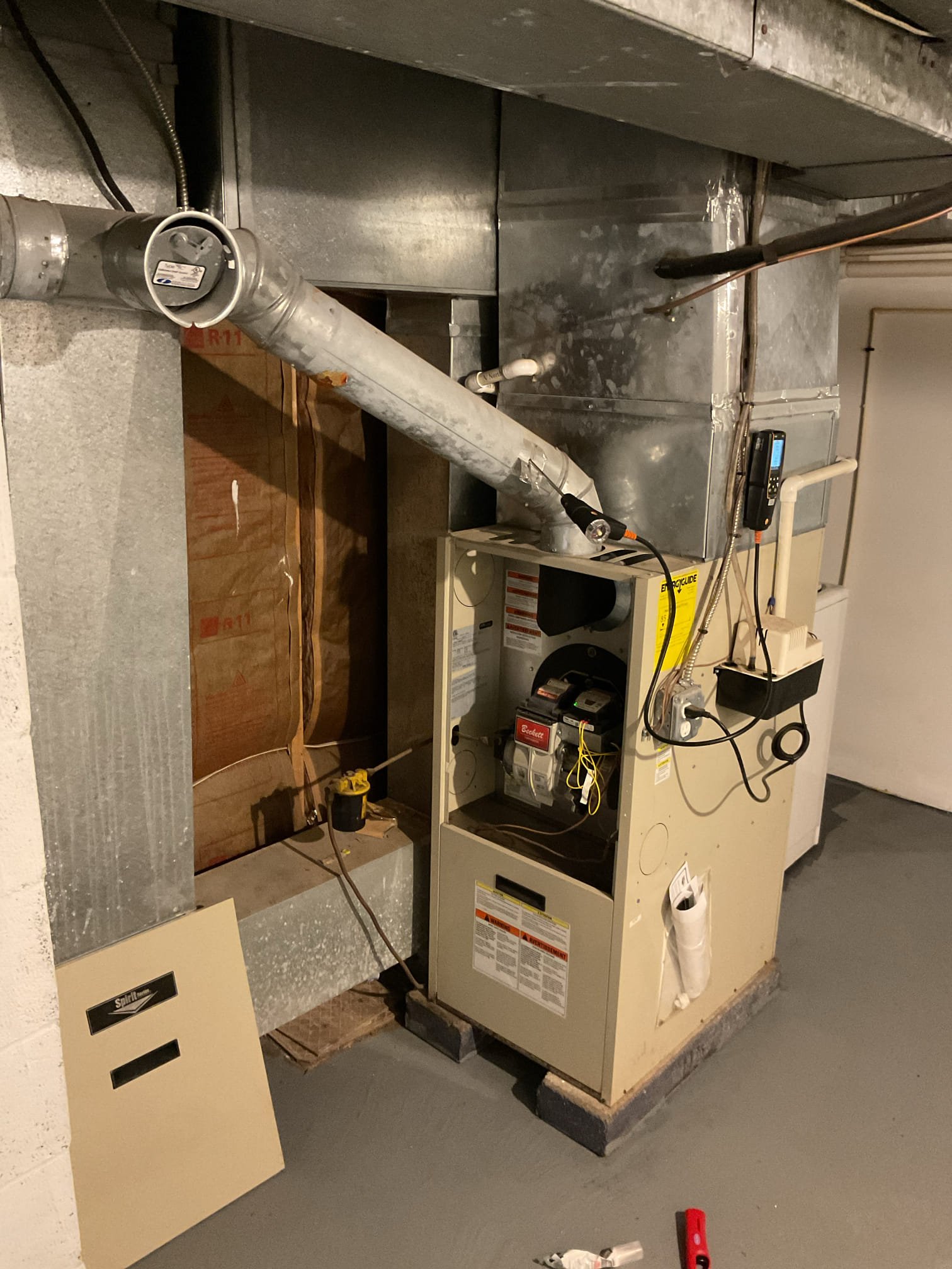 Luis 11-20-25 arrived to location to perform with your heater certification upon arrival found heater turned off at electrical switch.  Turn switch to on the position and test operation of an oil furnace. Check all electrical low and high voltage connections ok. Inspect heat exchanger and flue pipe ok both are clean. Check all oil components ok performed combined test ok oil heater ok. Check draft ok. Cycle heater couple times ok. I also is located oil oil tank. Did not see any leaks. System passed inspection. Turned switch back to the off position. 