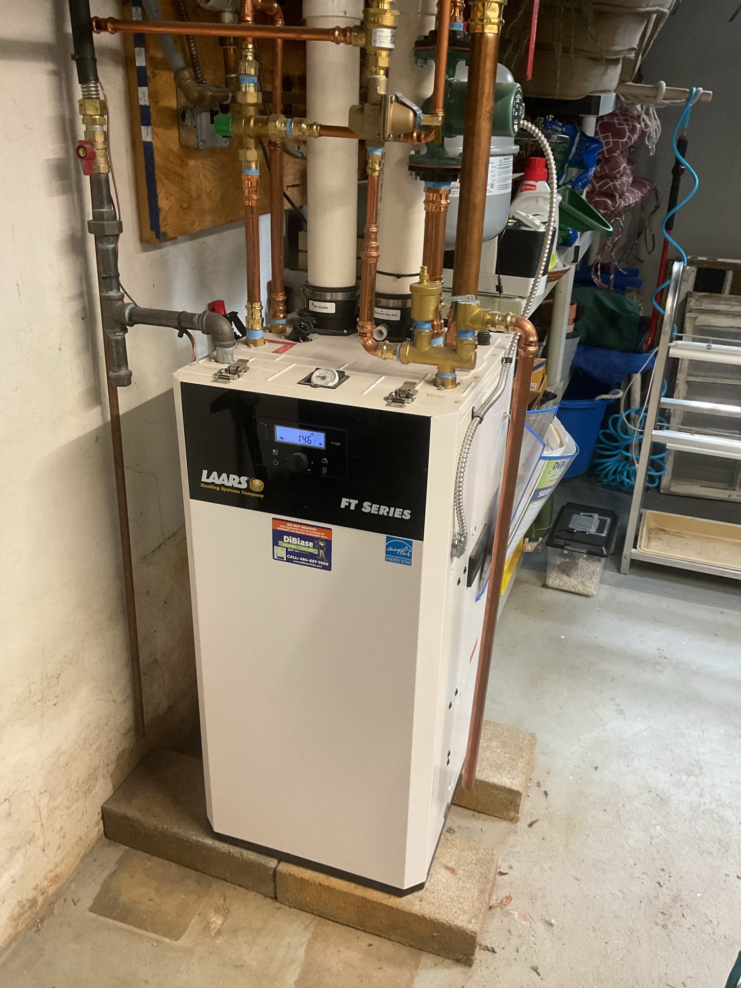 I arrived to the customers home to service there 1 yr old gas boiler. I started with inspecting the temperature and pressure gauge. I looked at the boiler for any water leaks around the whole system. I inspected the heat exchanger, the ignition system and the water drainage . I inspected the expansion tank and the water feeder and the circulator for proper operation. I tested for combustion and checked return and supply water temps . Everything is working fine at this time of service. 

Collected for $129.00 contract . 